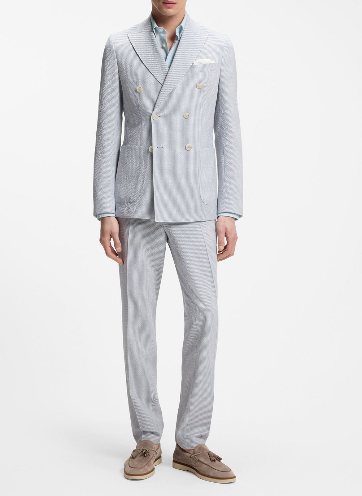 Chemise en lin col classique BOSS Blue