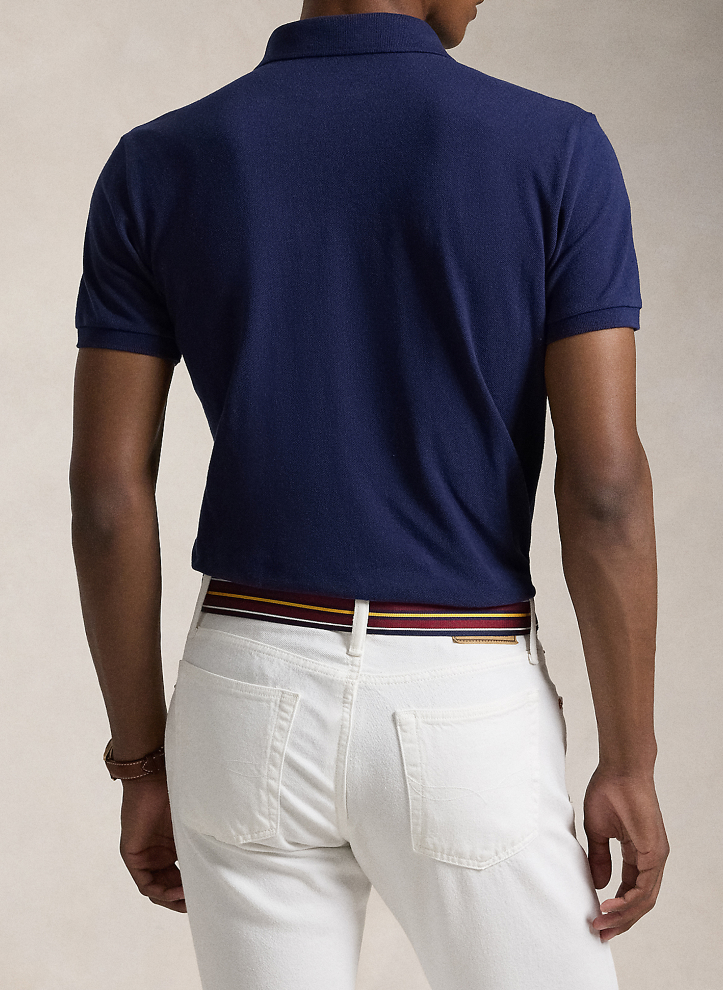 Gesticktes Slim-Fit-Poloshirt aus Baumwolle POLO RALPH LAUREN Blau