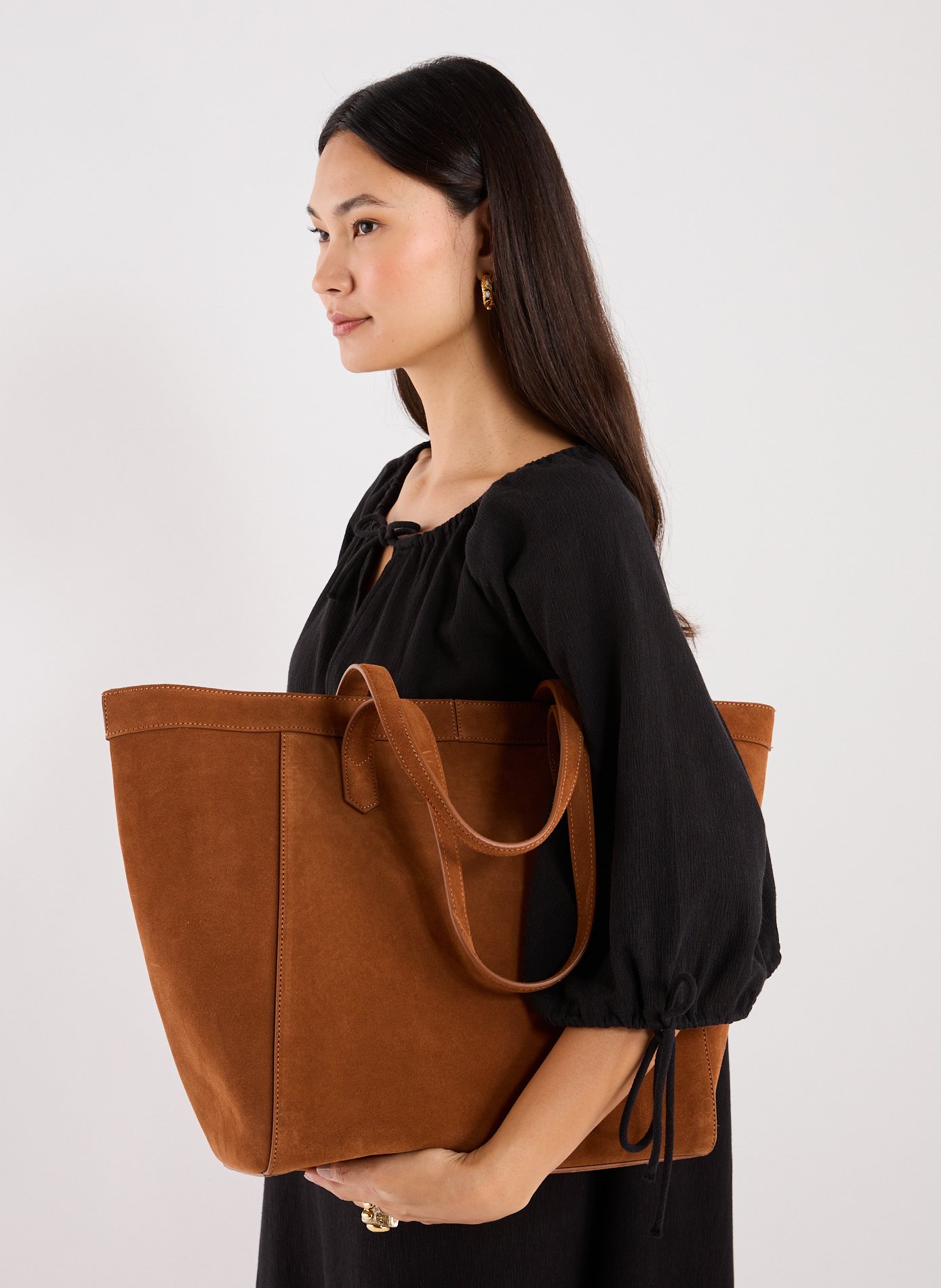 Suède shopper SAISON 1865 Bruin