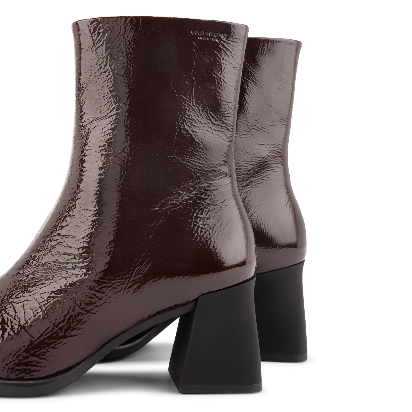 Patent leather ankle boots VAGABOND Brown