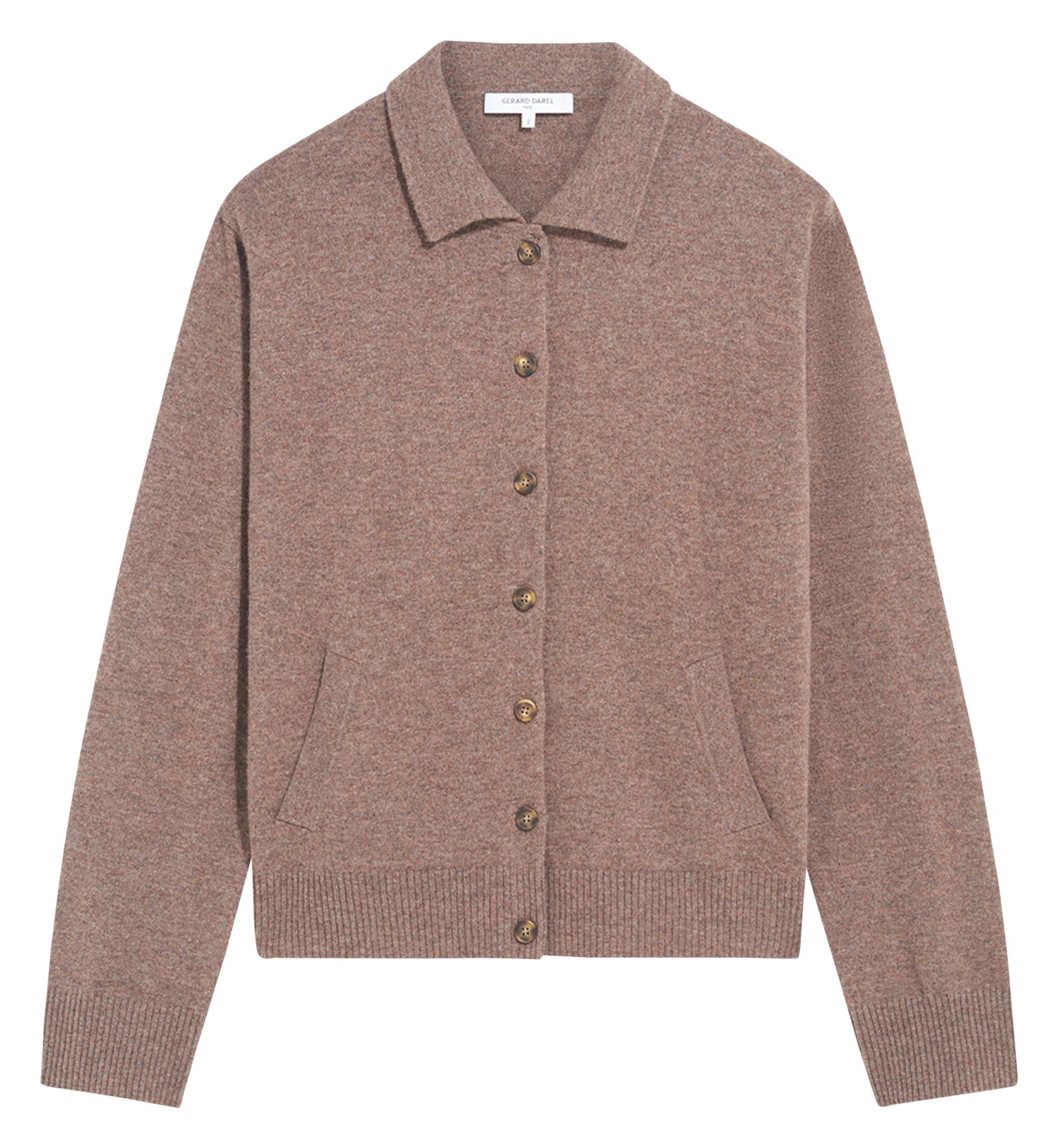 Gerader Wollblazer mit klassischem Kragen GERARD DAREL Braun