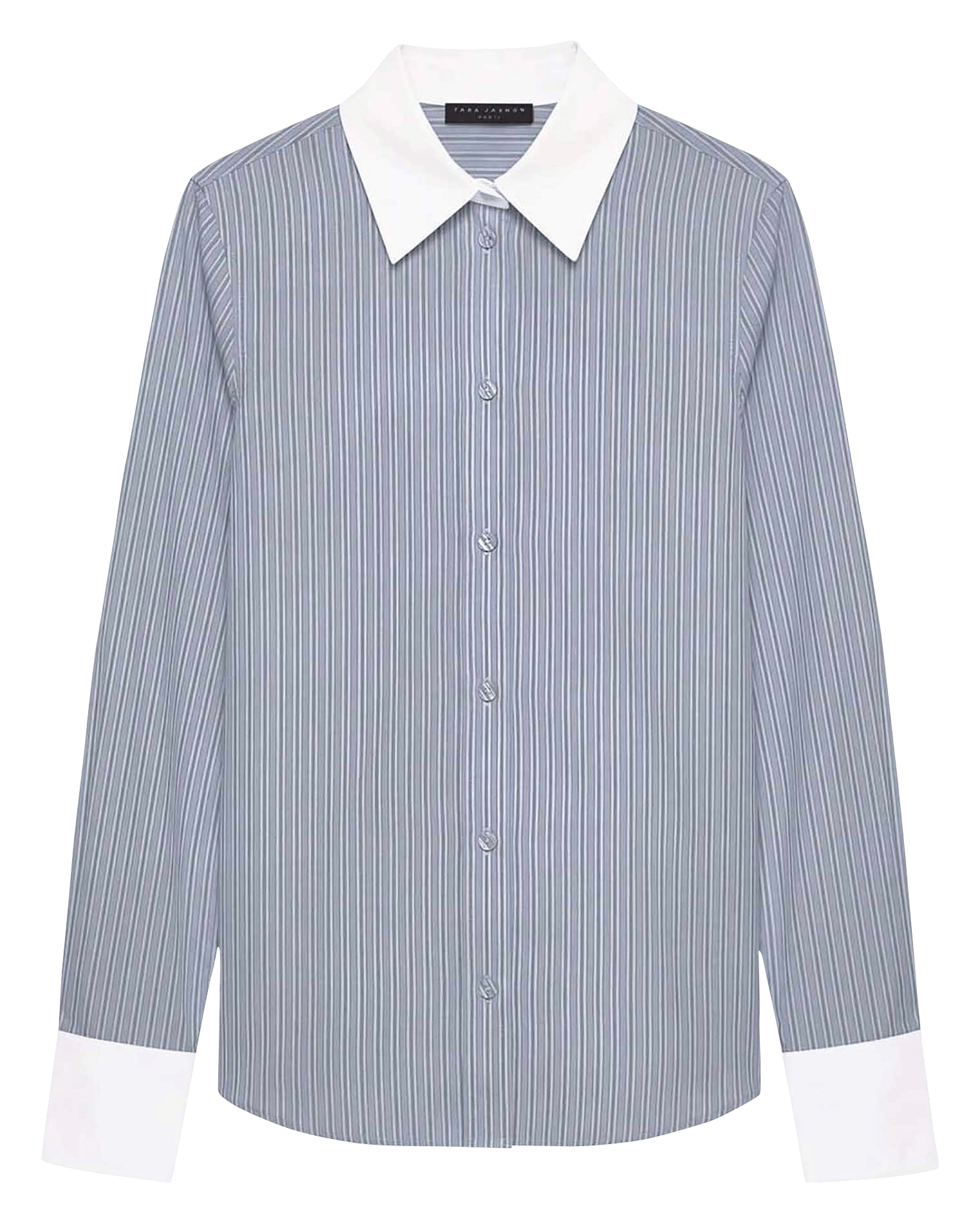 Straight-fit striped cotton shirt TARA JARMON Blue