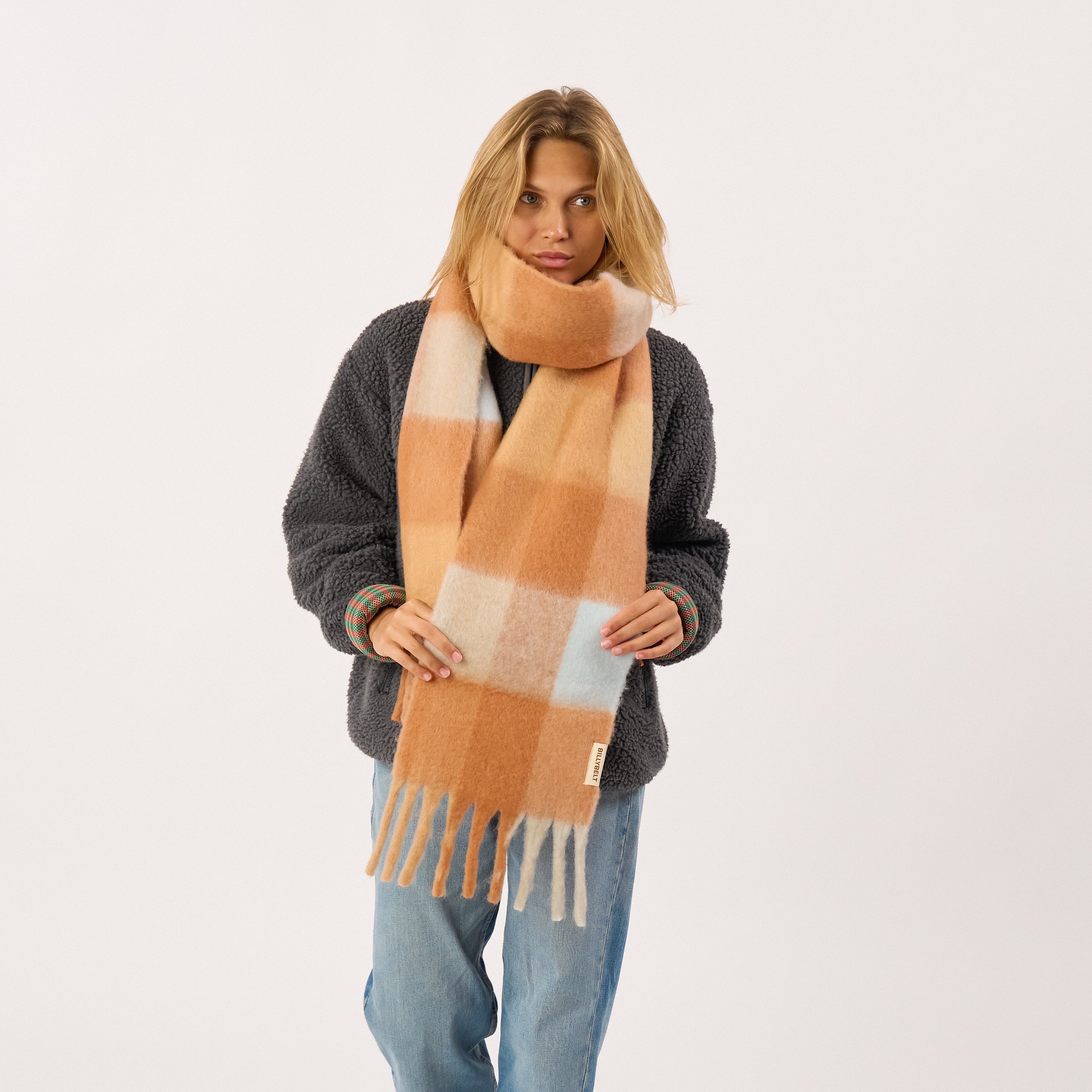Regular wool scarf BILLYBELT Orange