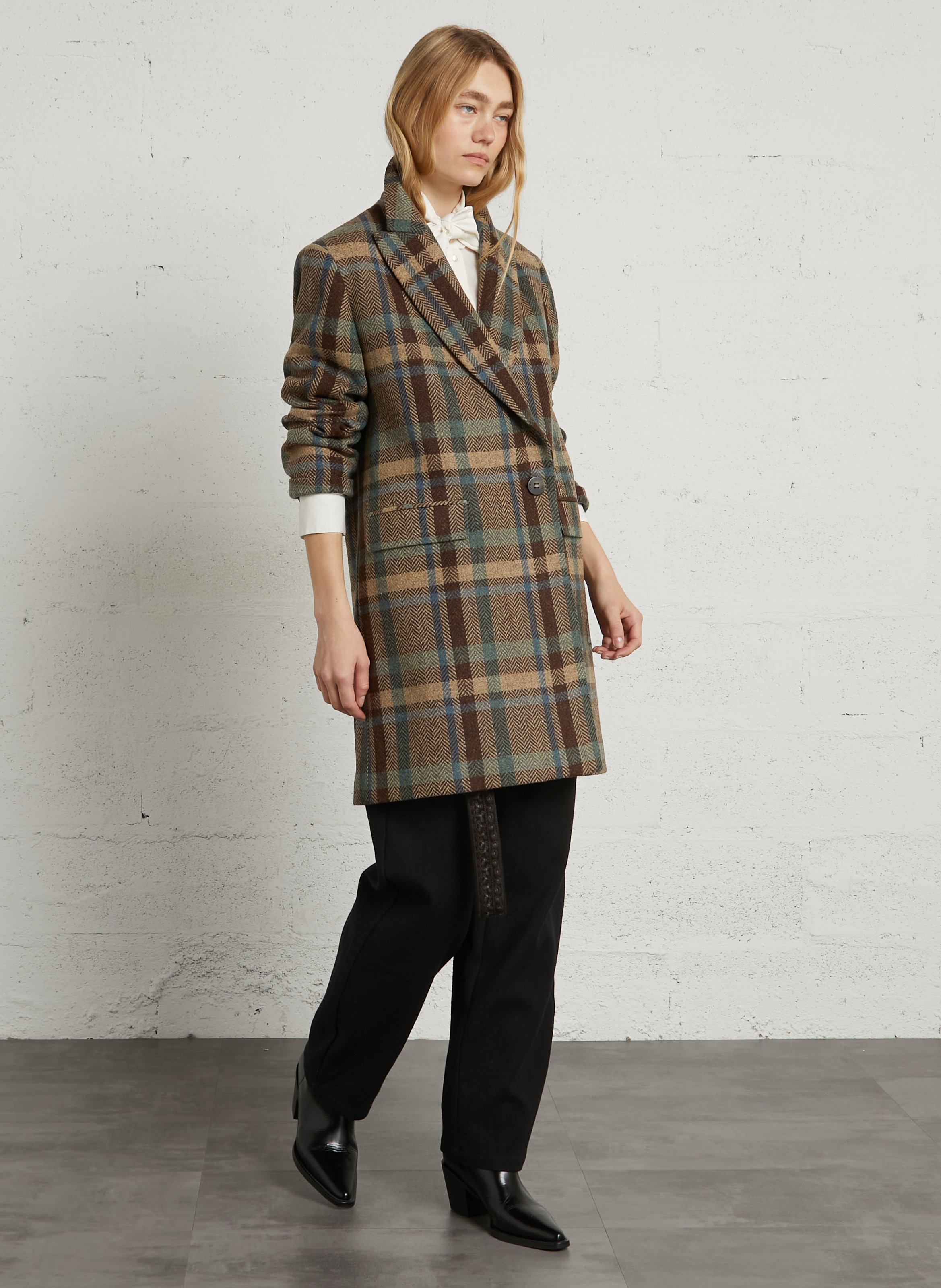 Straight coat DIEGA Blue
