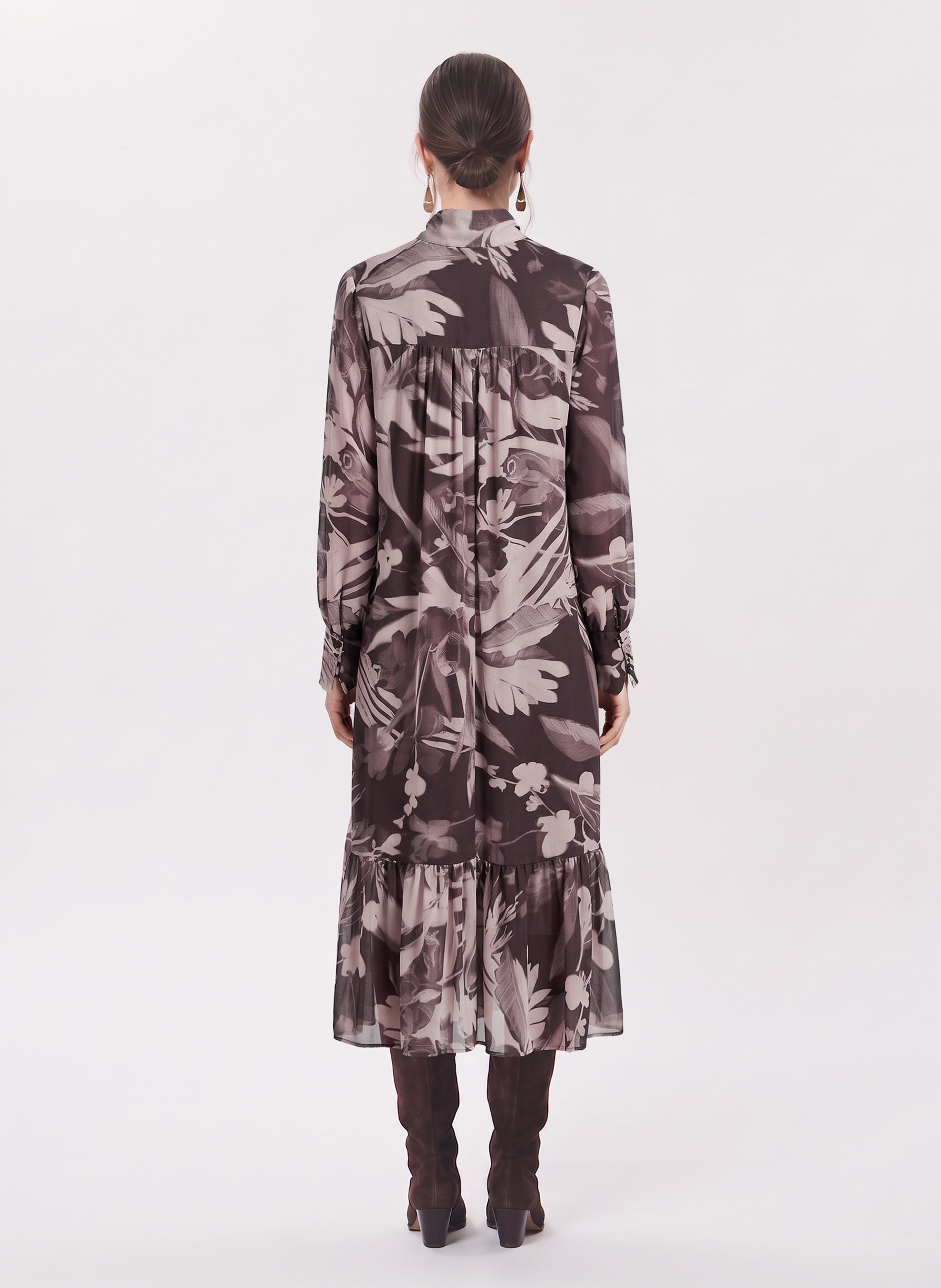 Robe longue à imprimé fleuri TARA JARMON Violet