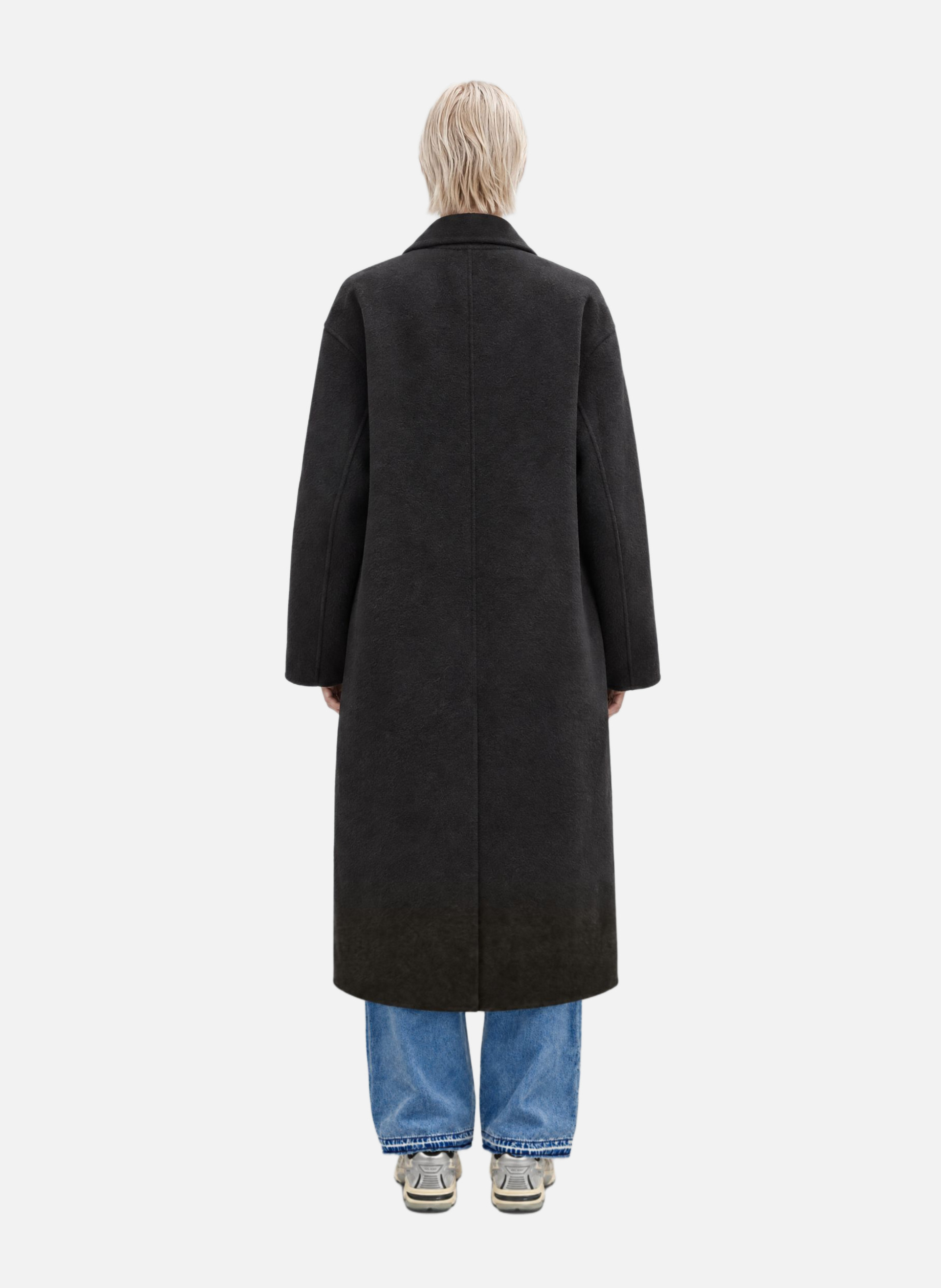 Double-faced wool blend coat THE KOOPLES Black