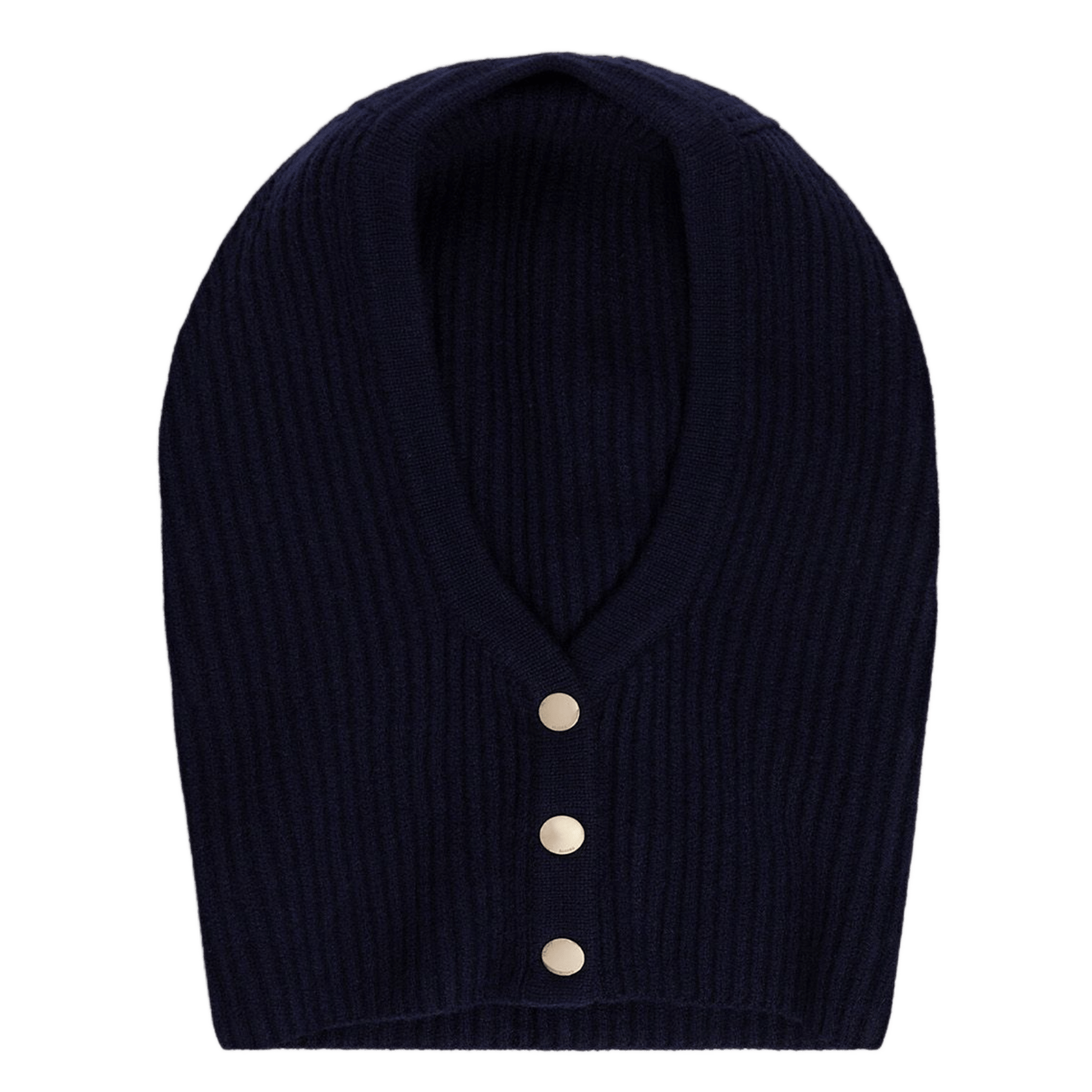Bonnet boutonné uni en laine SANDRO Bleu