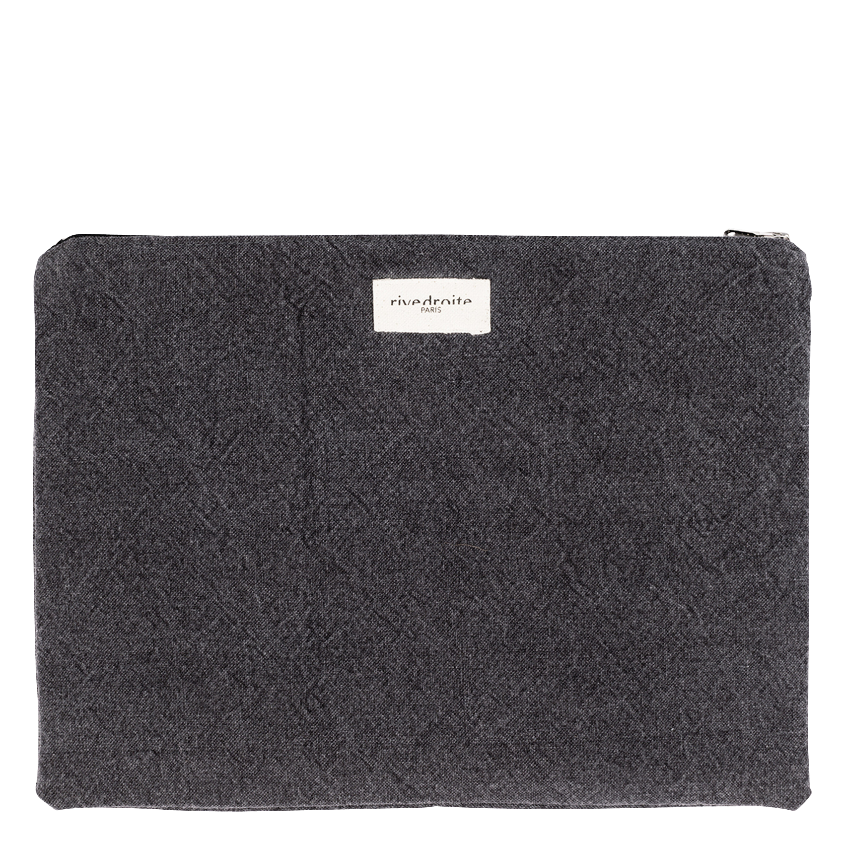Pochette zippée en coton RIVEDROITE PARIS Noir
