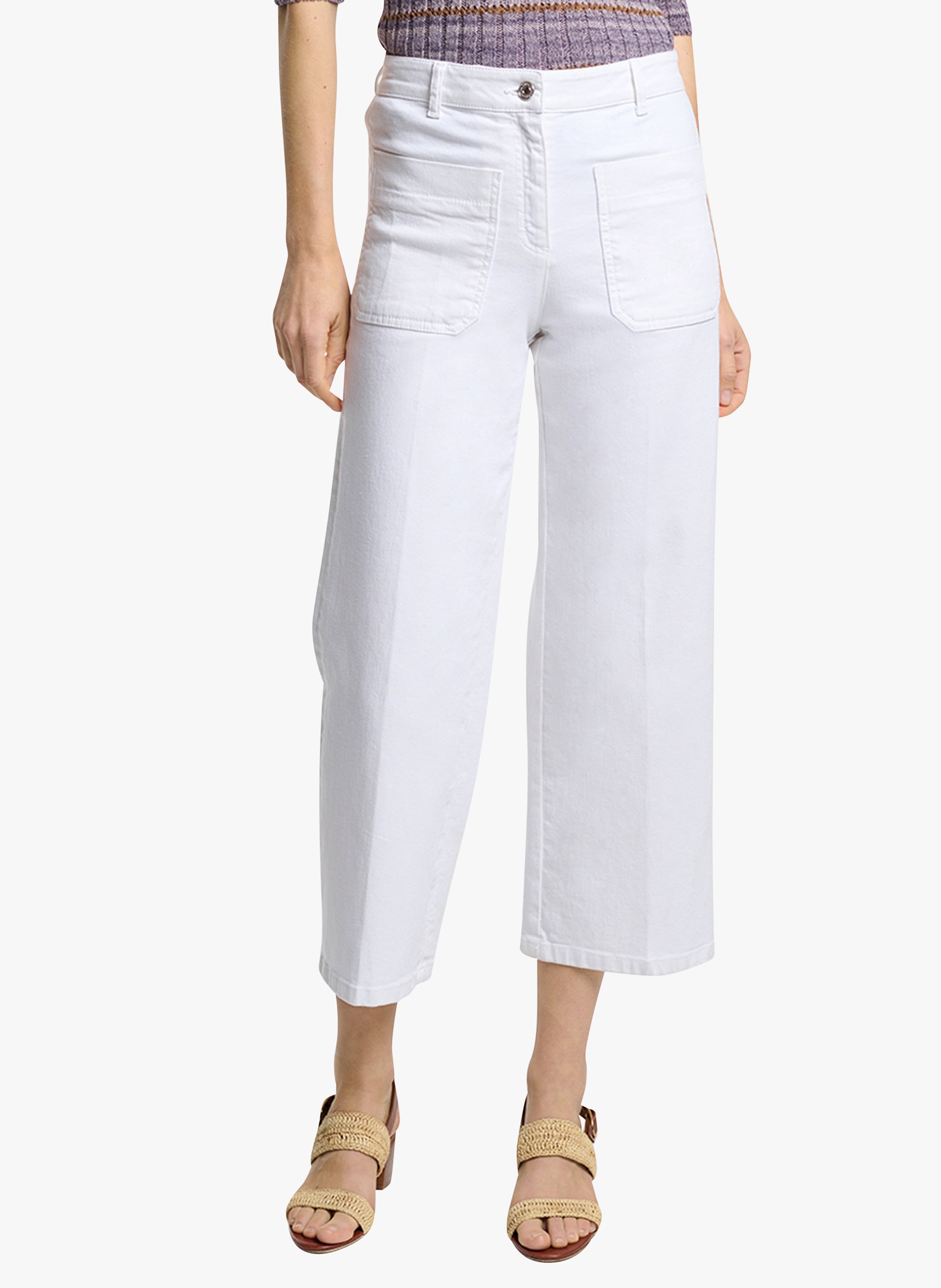 Rechte, katoenen jeans VANESSA BRUNO Wit