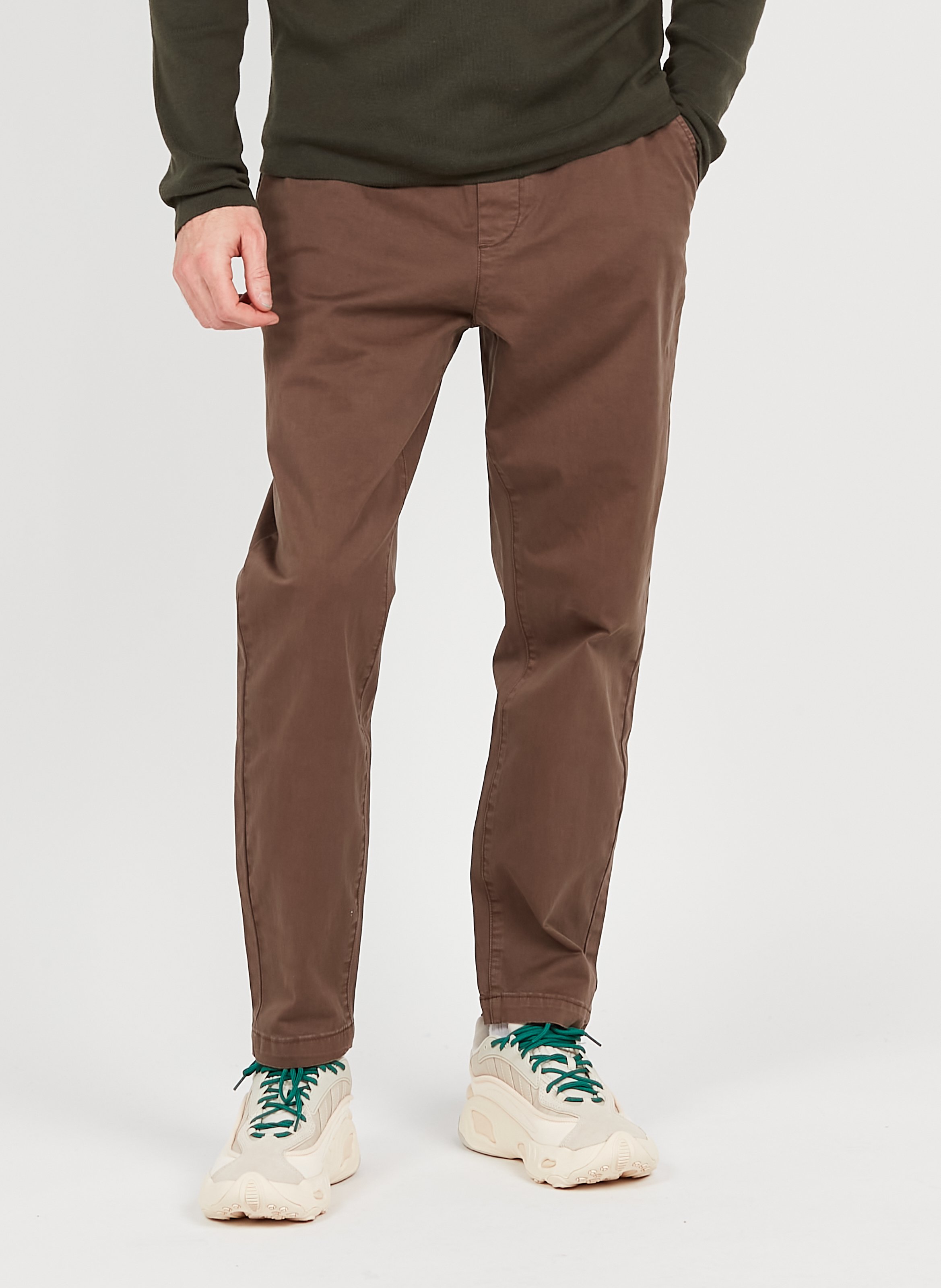 Straight-leg cotton-blend pants MINIMUM Brown