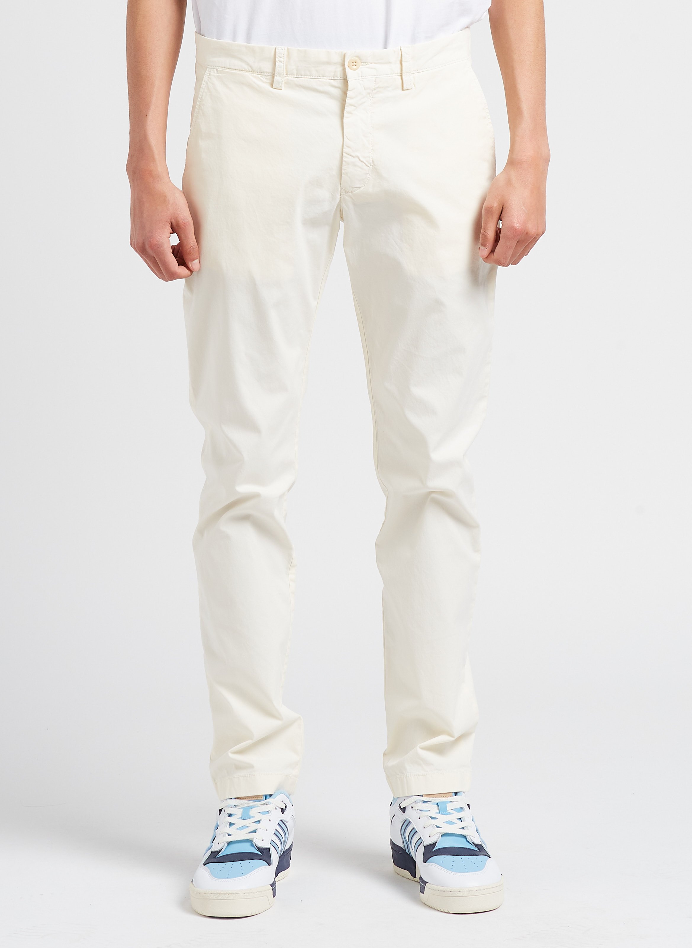 Rechte broek van stretchkatoen GANT Wit