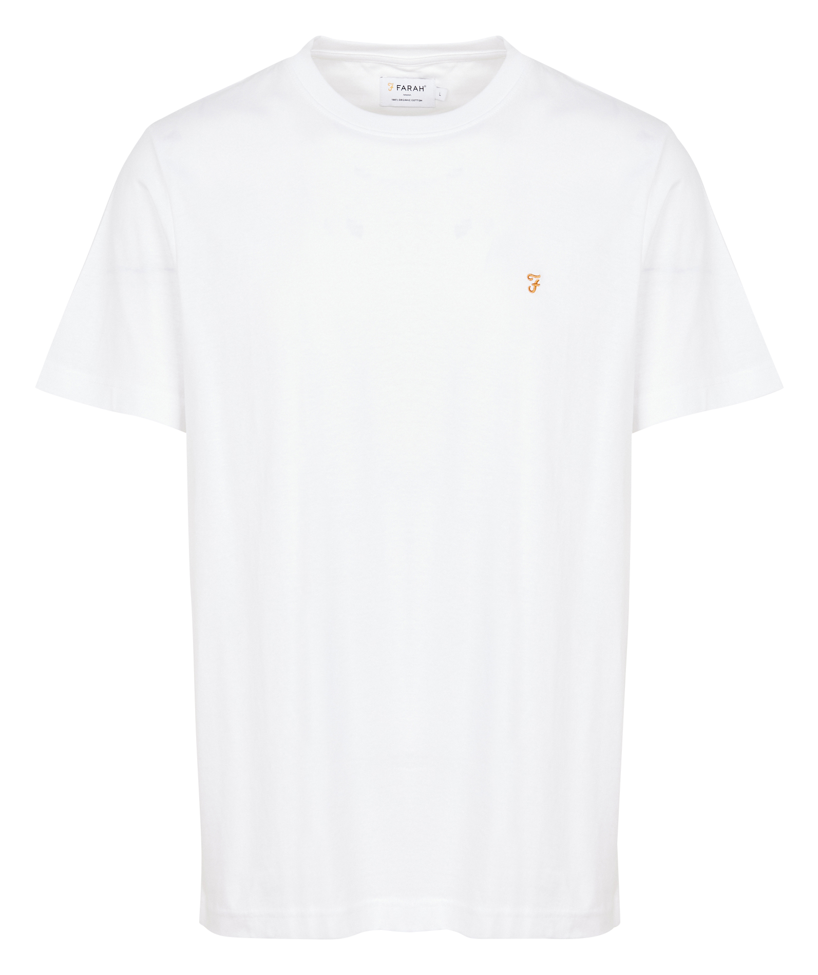 Organic cotton round-neck T-shirt FARAH White