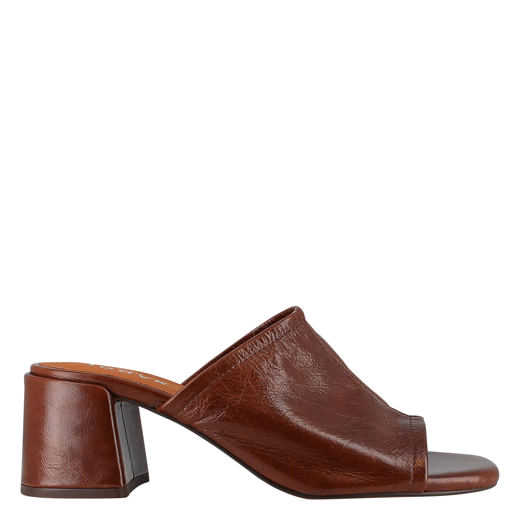 Mules à talon en cuir JONAK Marron