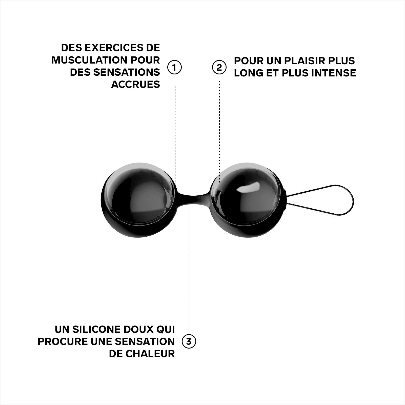 Matte black Ben wa balls LELO Noir