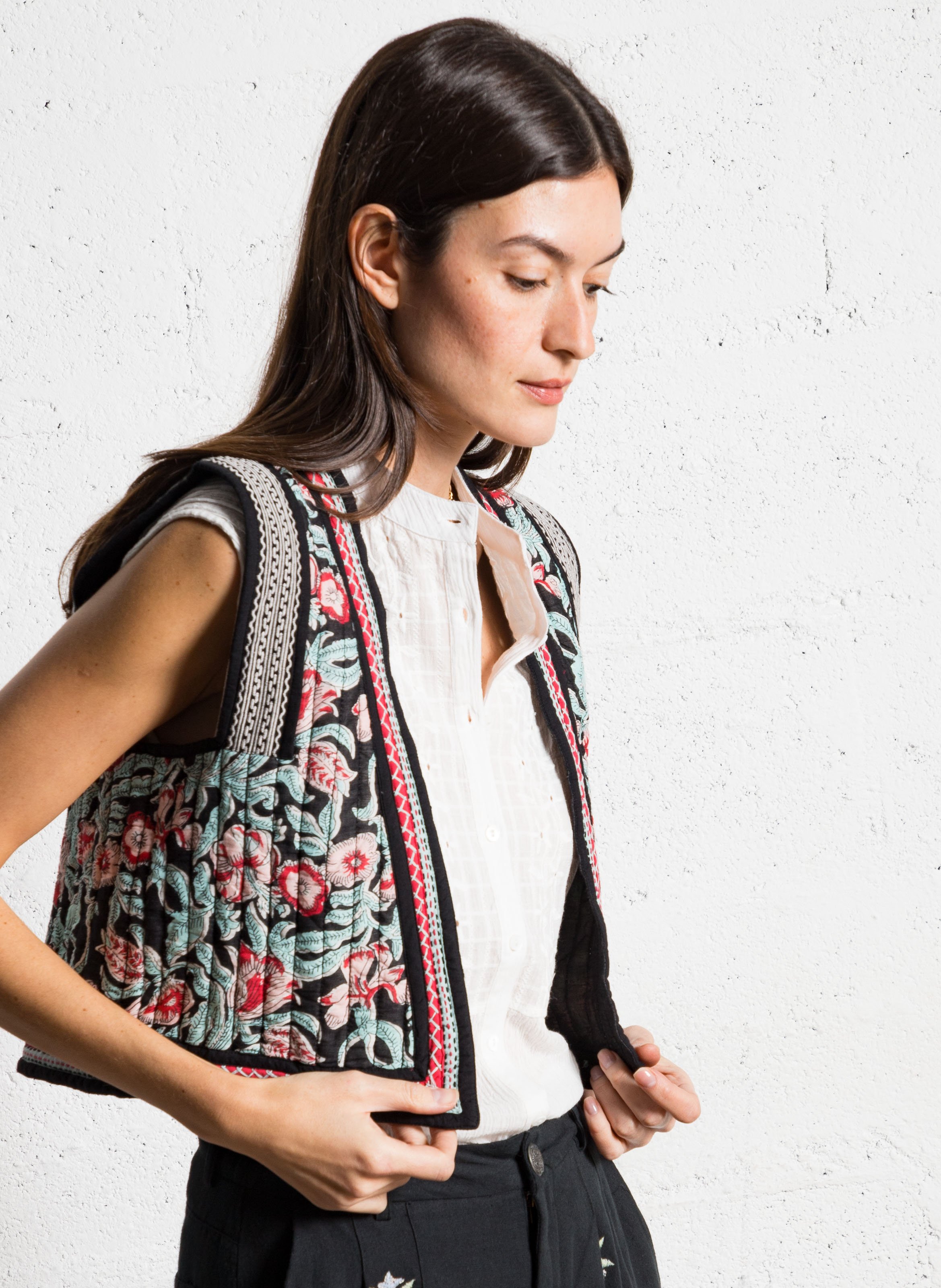 Baumwolljacke mit Schalkragen MAISON HOTEL Blau