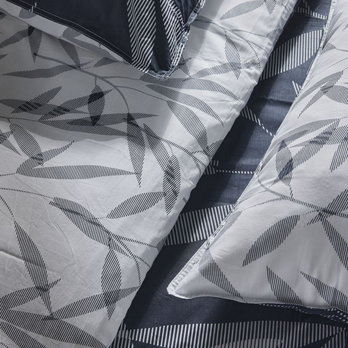 Zippered cotton printed bedding set TODAY LINGE DE MAISON White