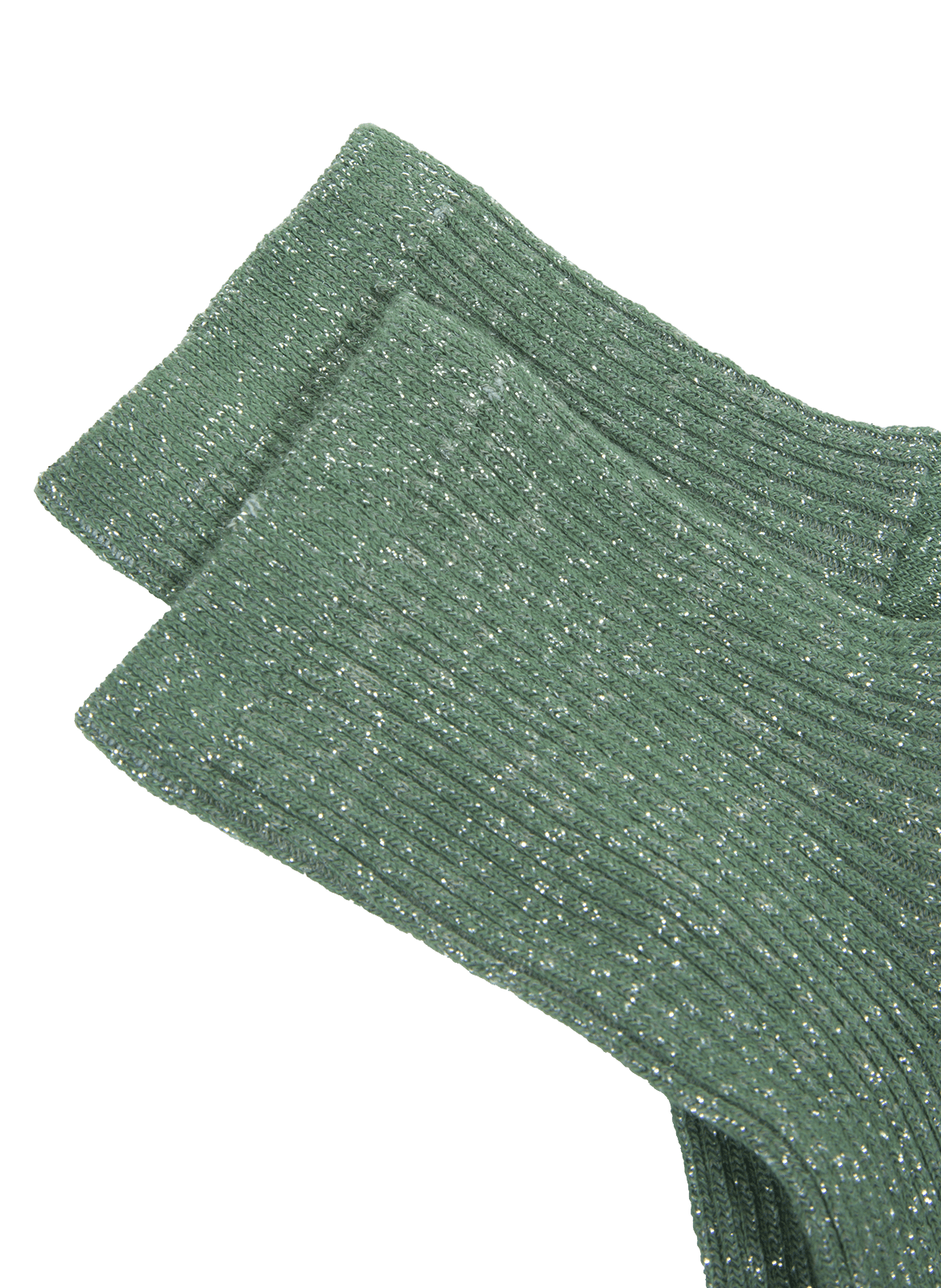 Chaussettes mi-hautes pailletées Vert