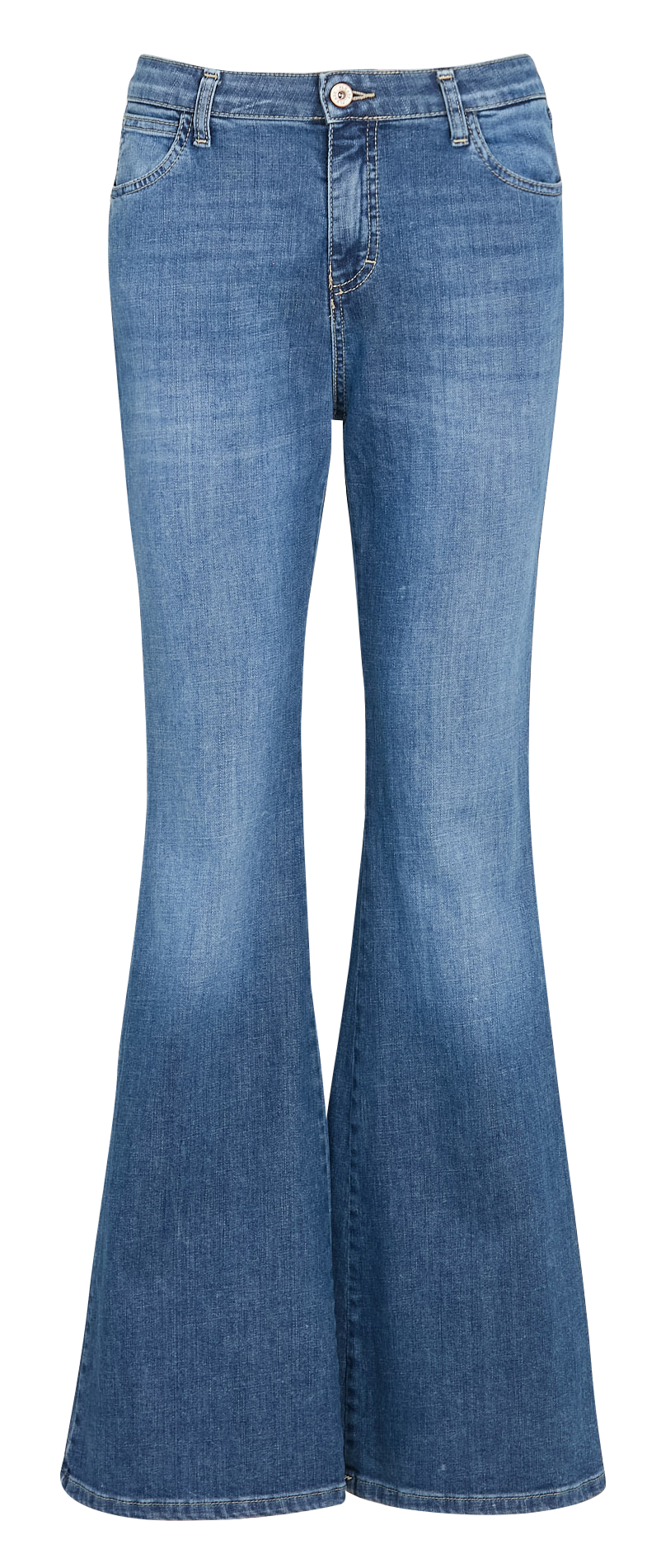 Jeans a gamba dritta tinta unita Blu
