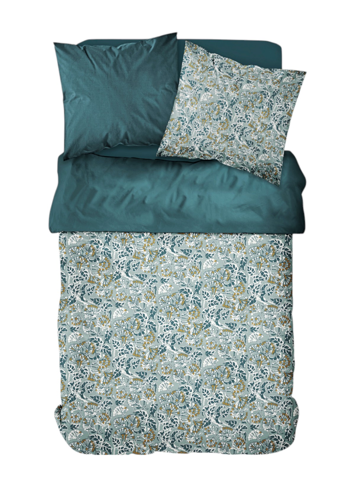 Printed cotton bed set TODAY LINGE DE MAISON Blue