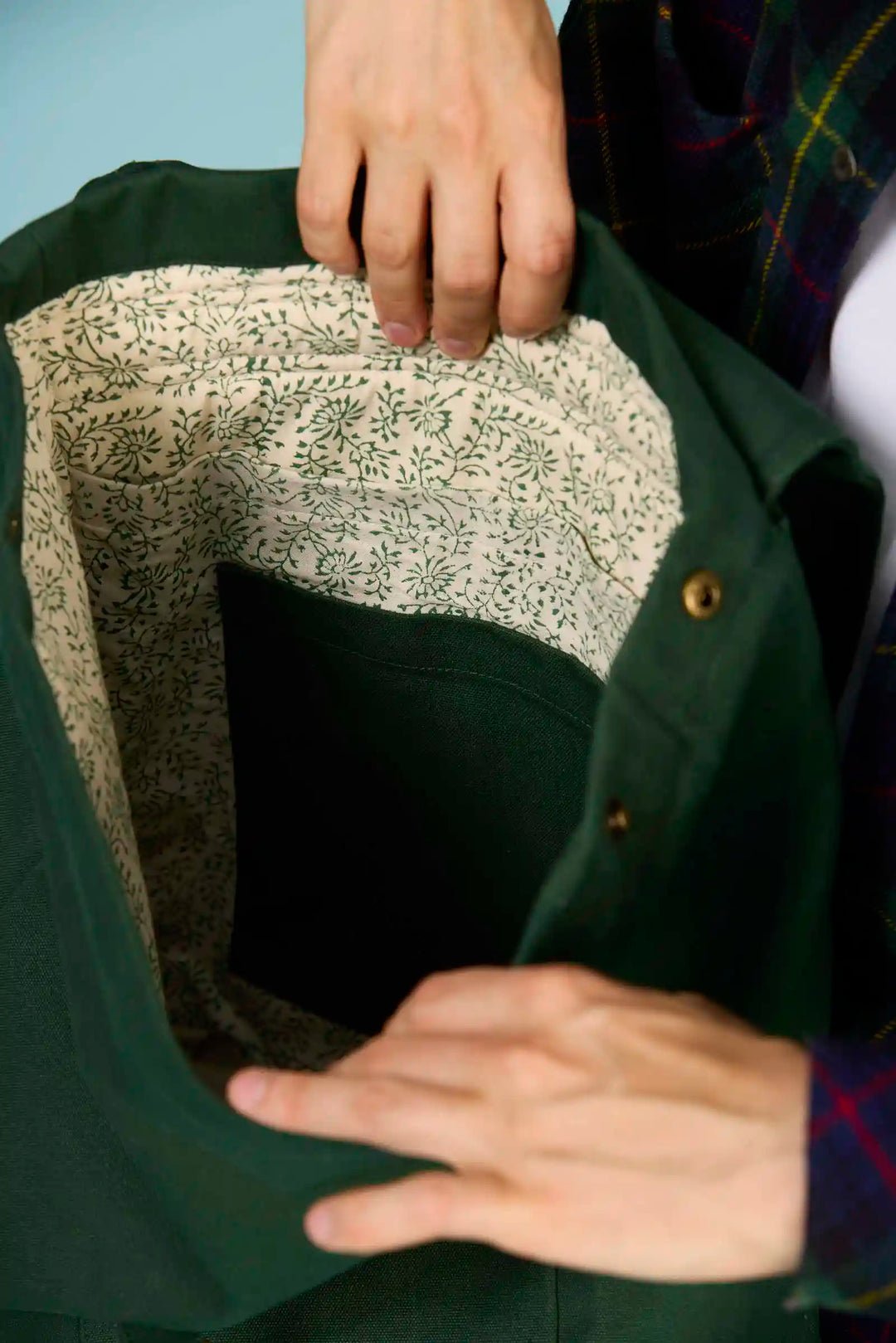 Cotton backpack HINDBAG Green