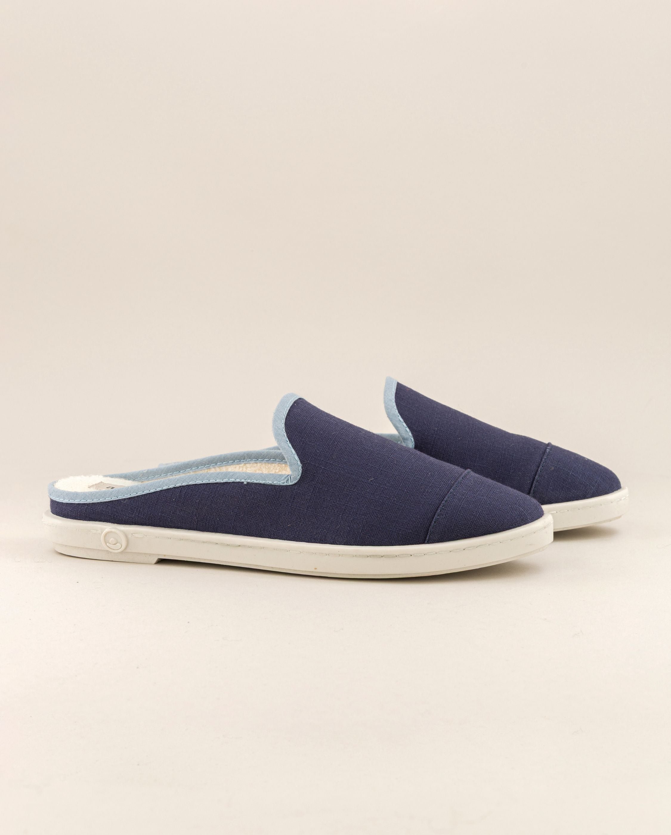 Women&#039;s linen mule, sky blue denim ANGARDE Blue