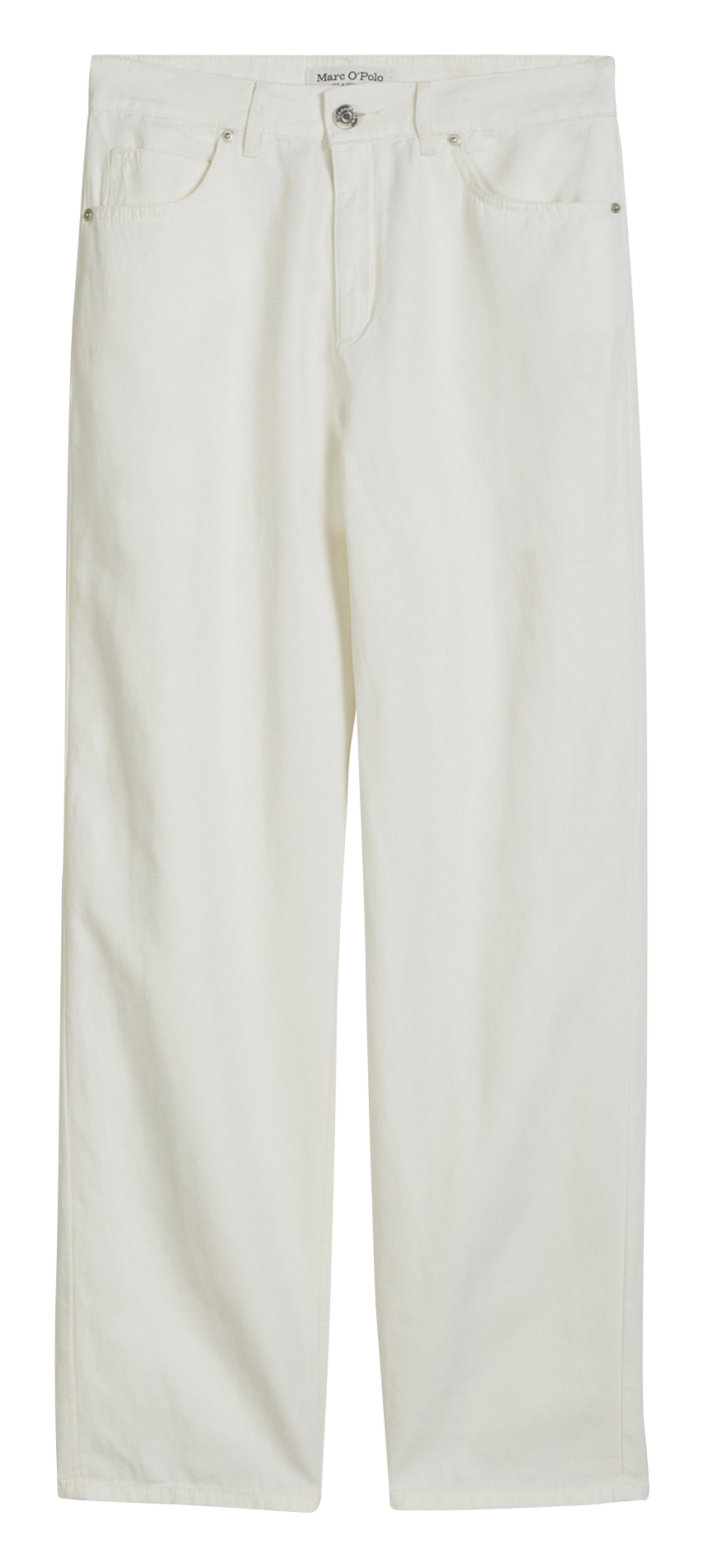 Pantalón de algodón mezclado recto MARC O'POLO Blanco