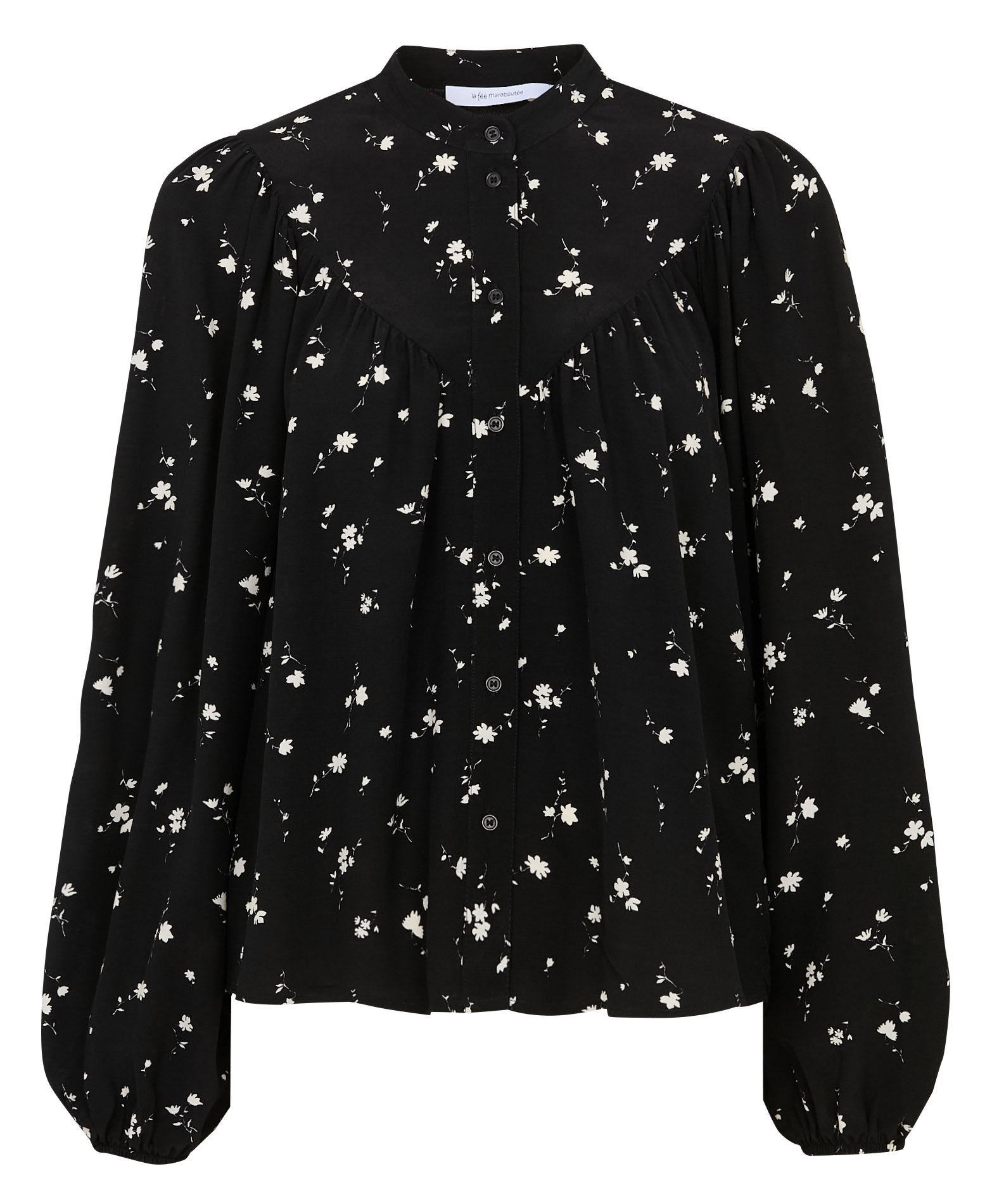 Chemise oversize imprimée LA FEE MARABOUTEE Noir