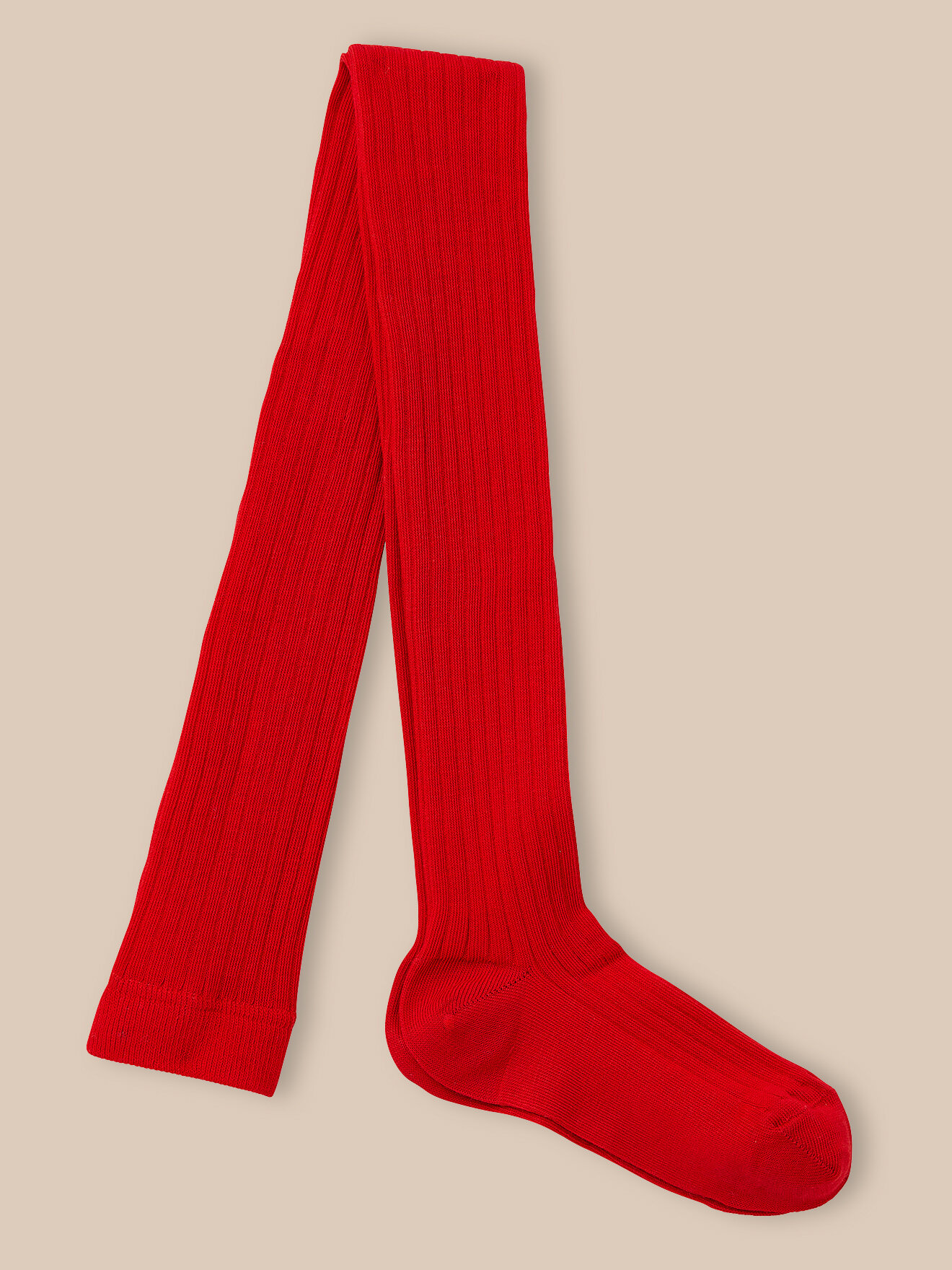 Ribbed pantyhose CYRILLUS Red