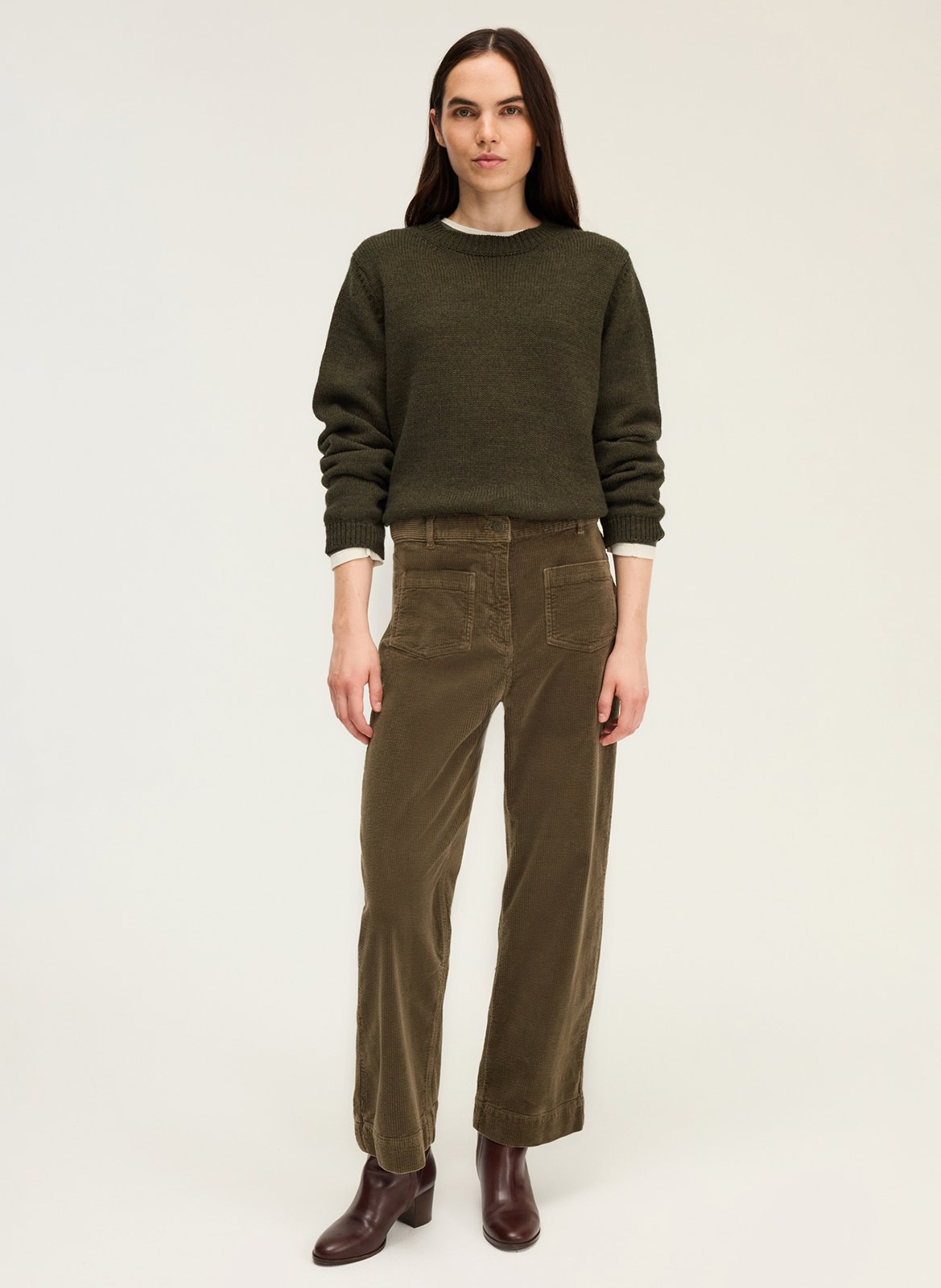 Chino van katoenmix PABLO Kaki