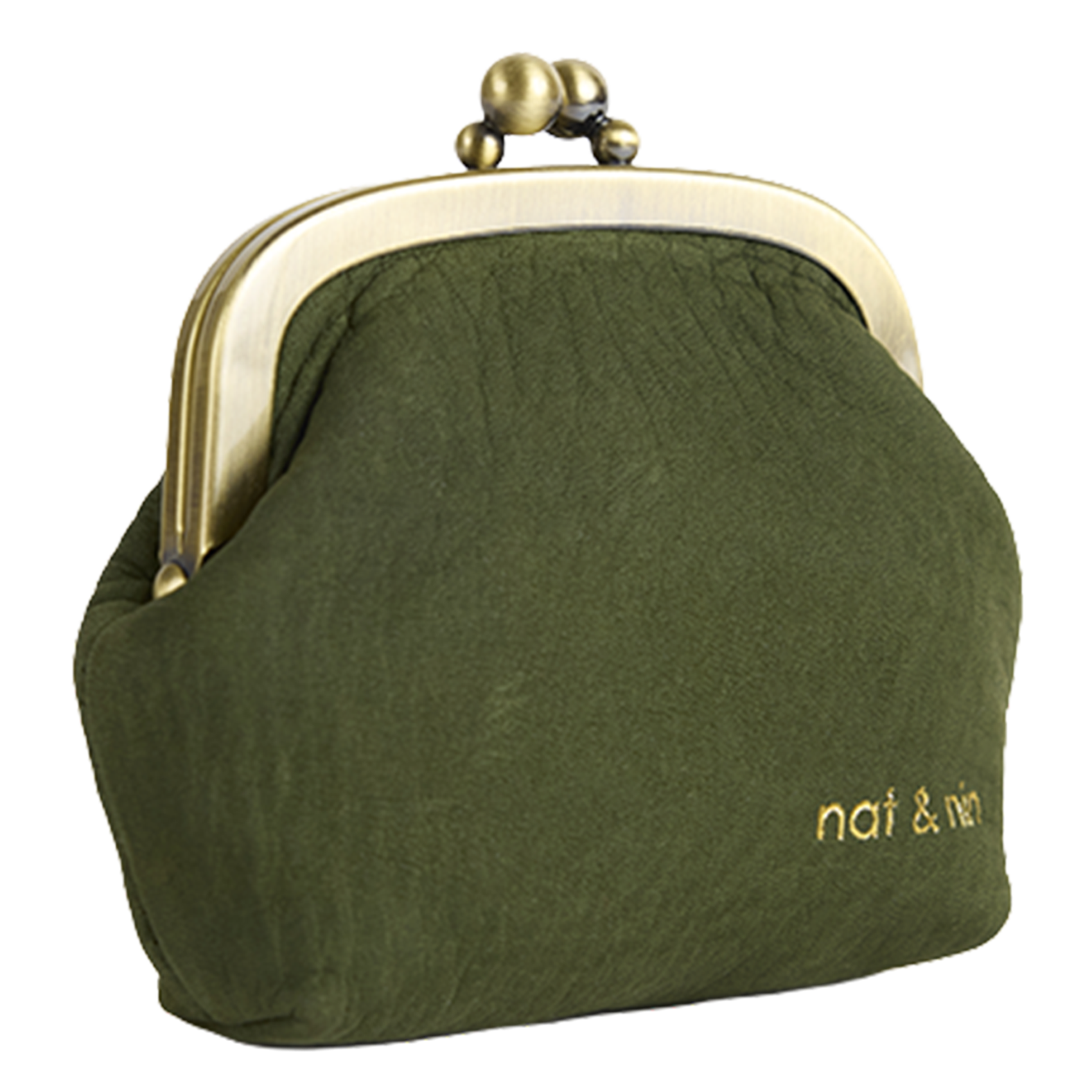 Porte-monnaie en cuir NAT & NIN Vert