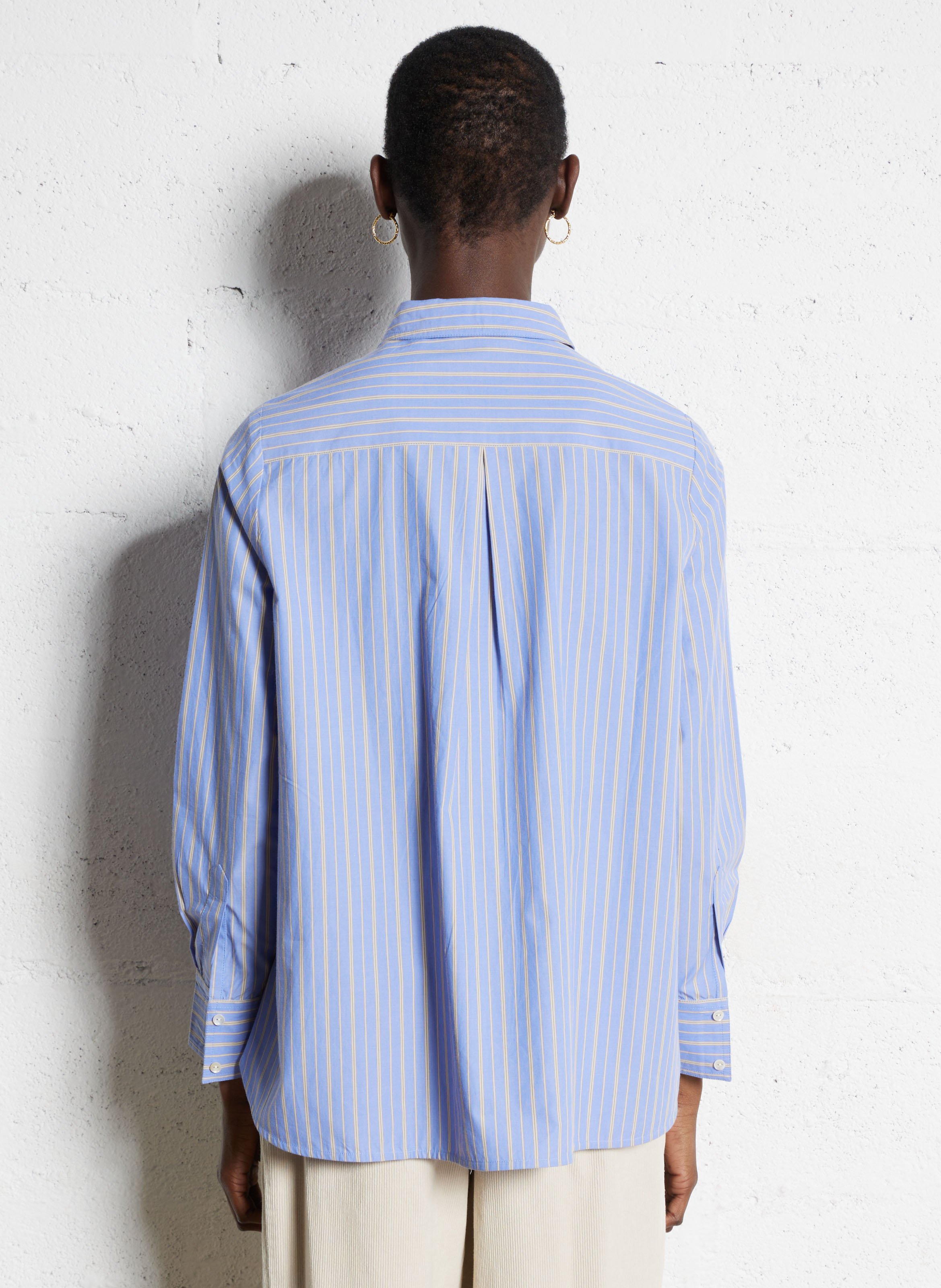 Capri plain oversized shirt BELLA JONES Blue