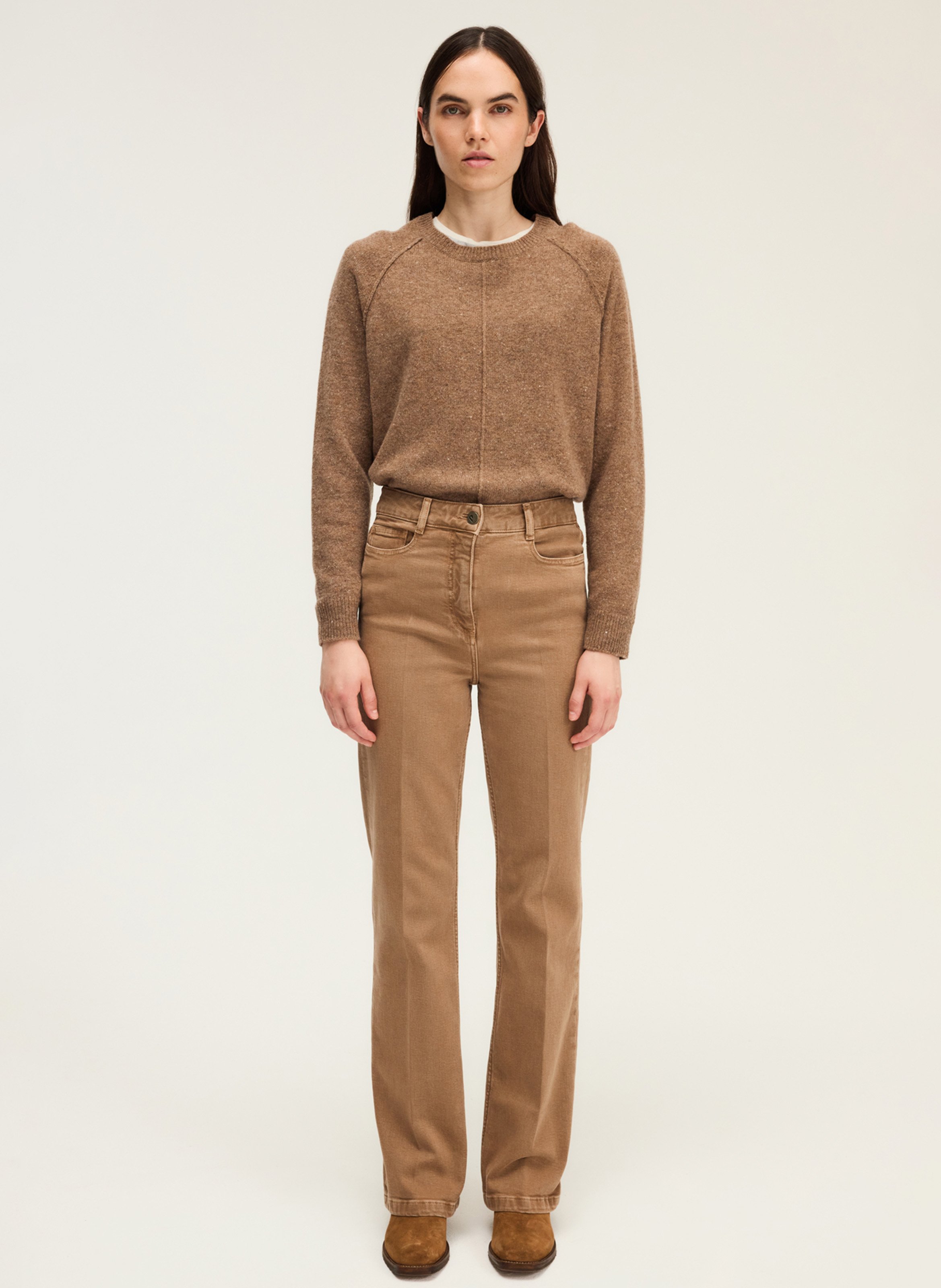 Jean droit PABLO Marron