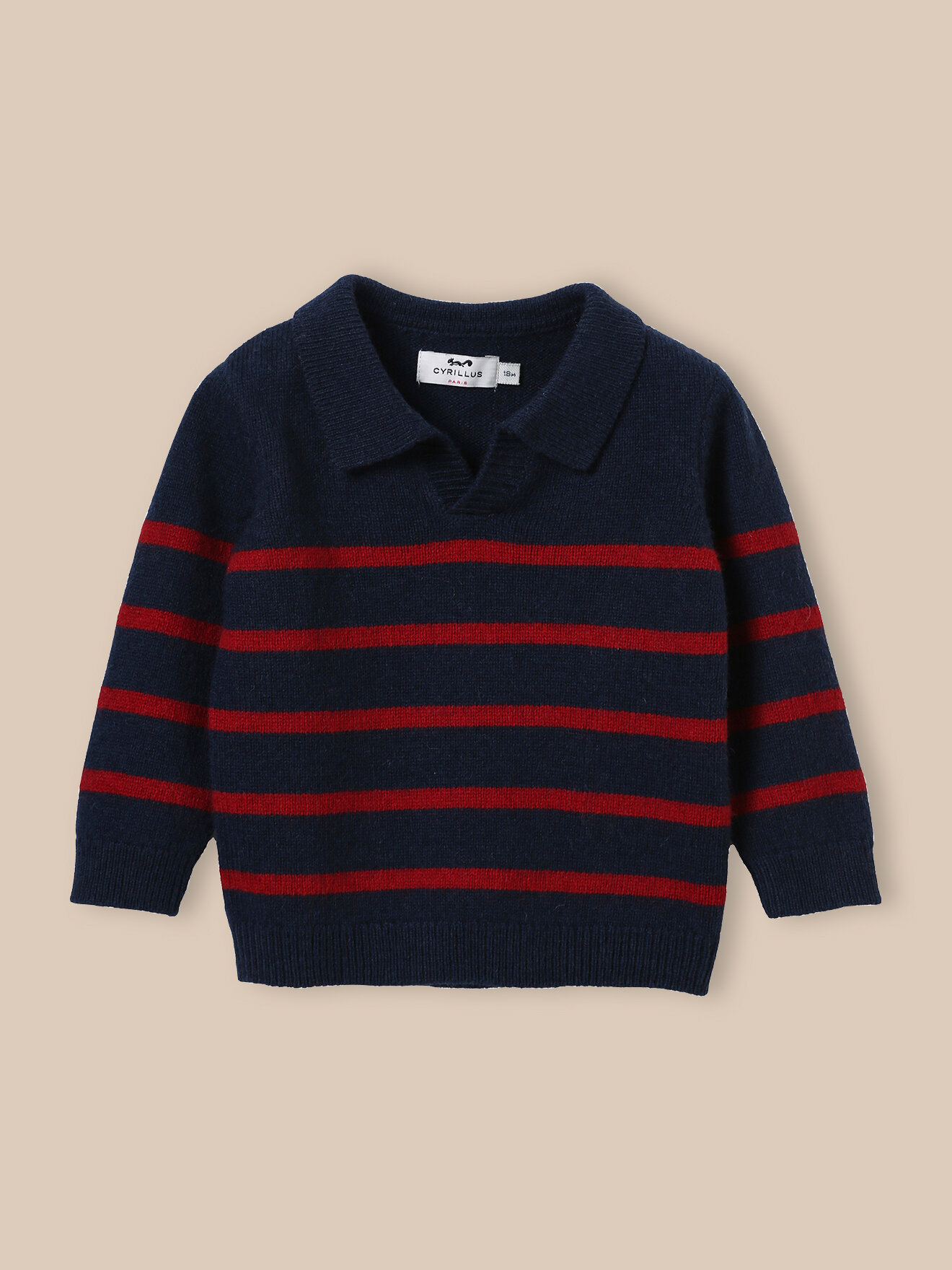 Wool polo neck sweater CYRILLUS Blue