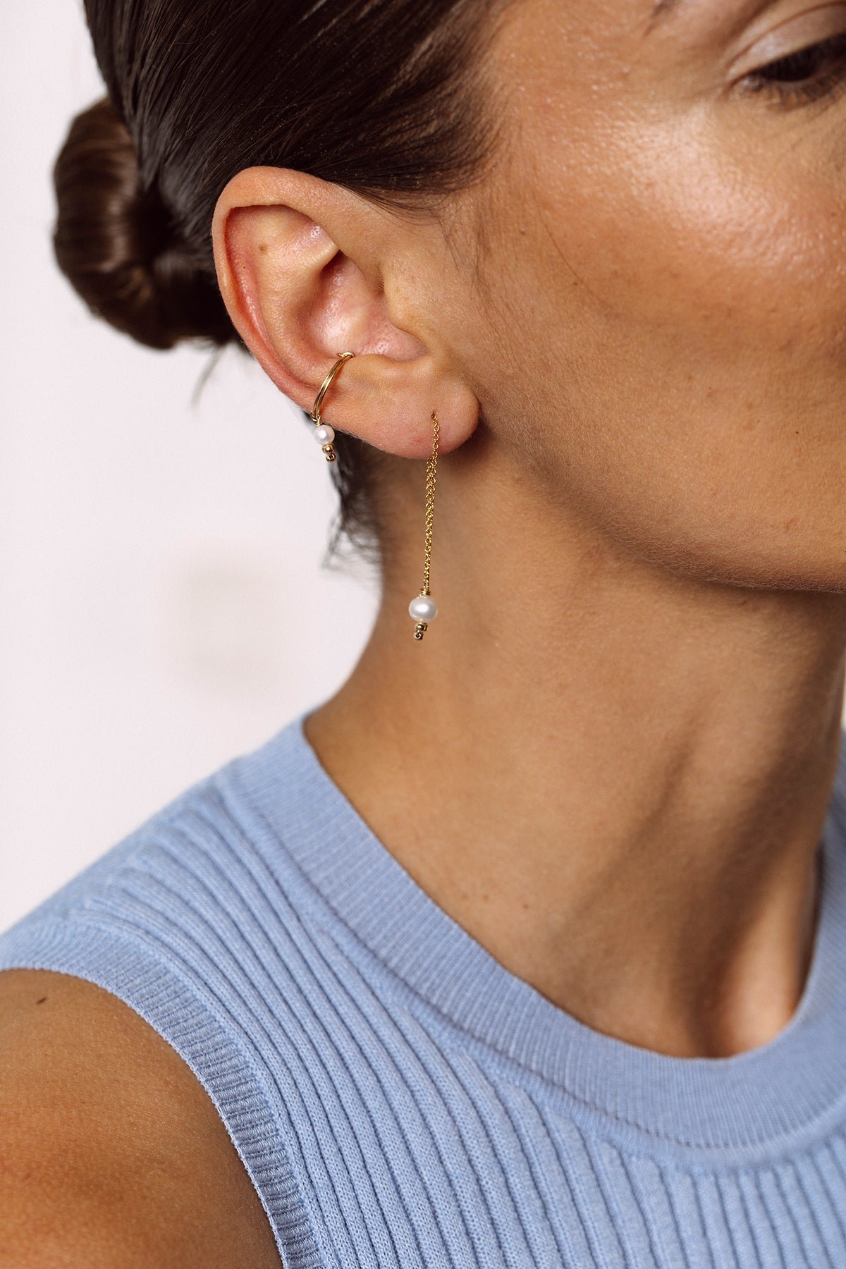 Gaia multi-position pearl ear jewelry YAY Golden