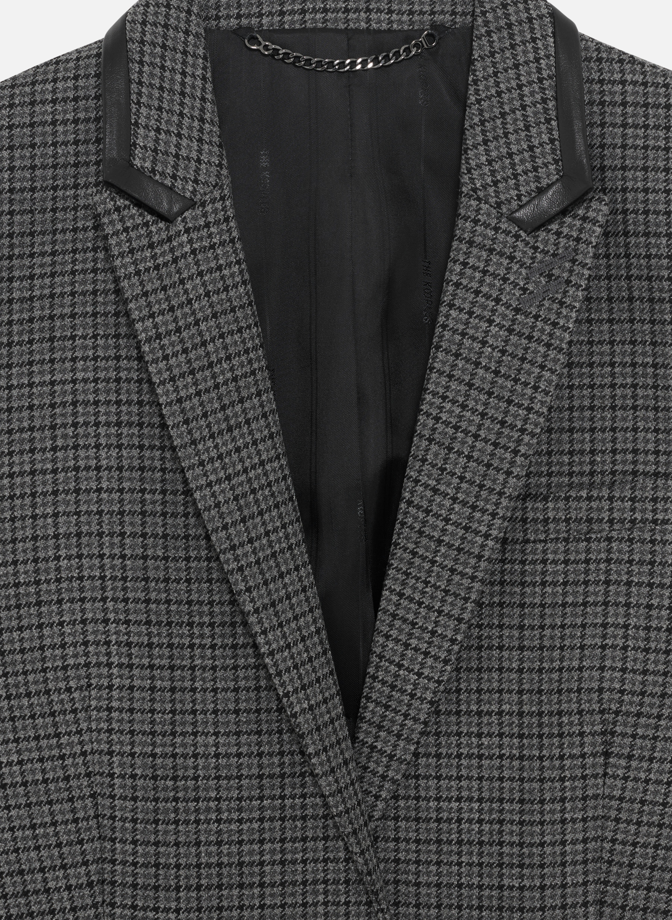 Fitted blazer in houndstooth pattern THE KOOPLES Black