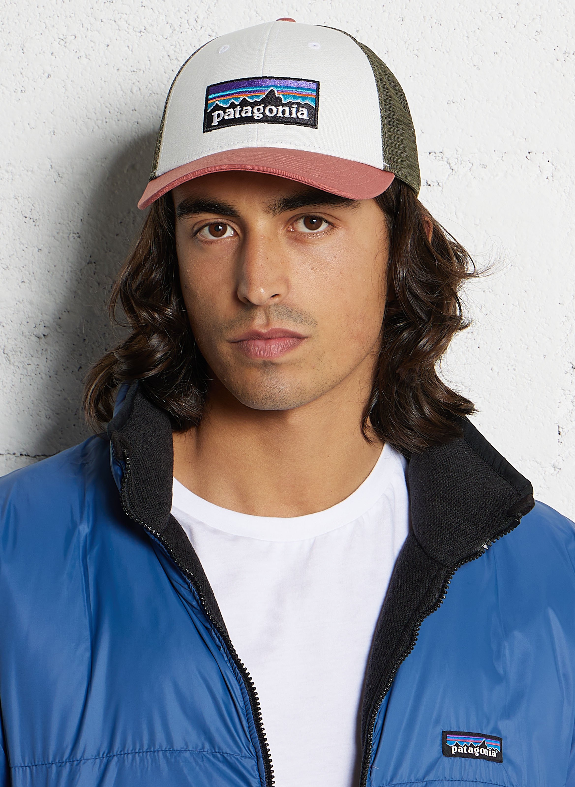 Embroidered cotton and mesh cap PATAGONIA White