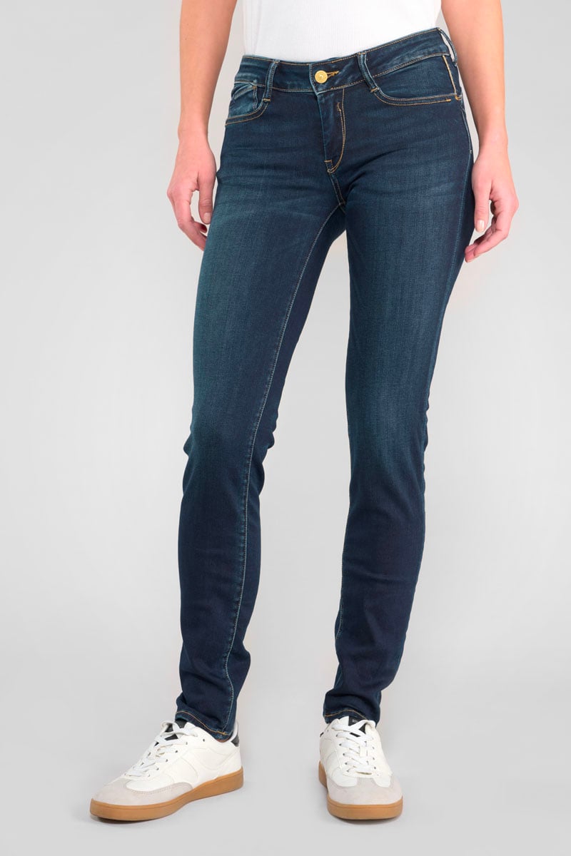 Push-up slim jeans, length 34 LE TEMPS DES CERISES Blue