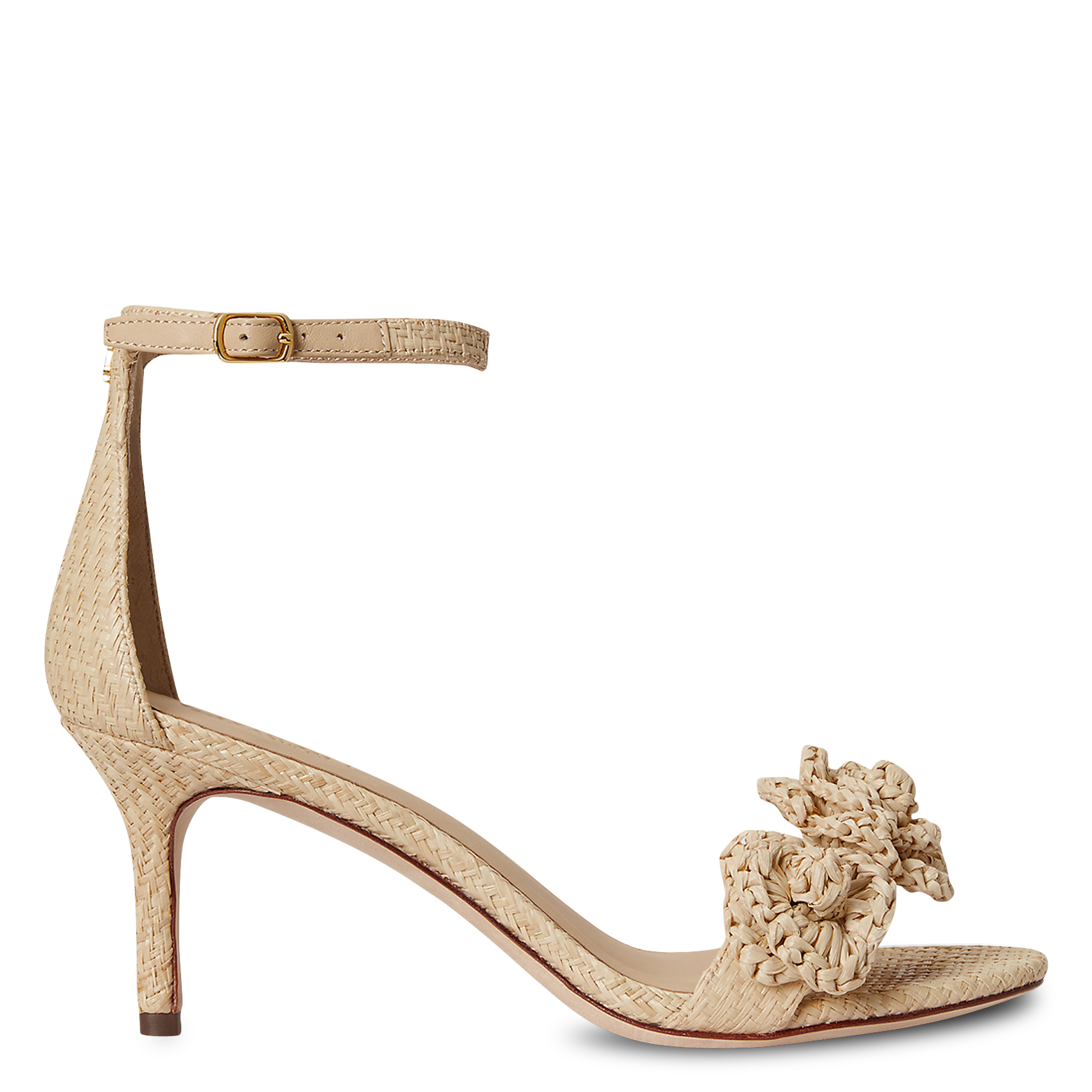 Sandales hautes en raphia  LAUREN RALPH LAUREN Beige