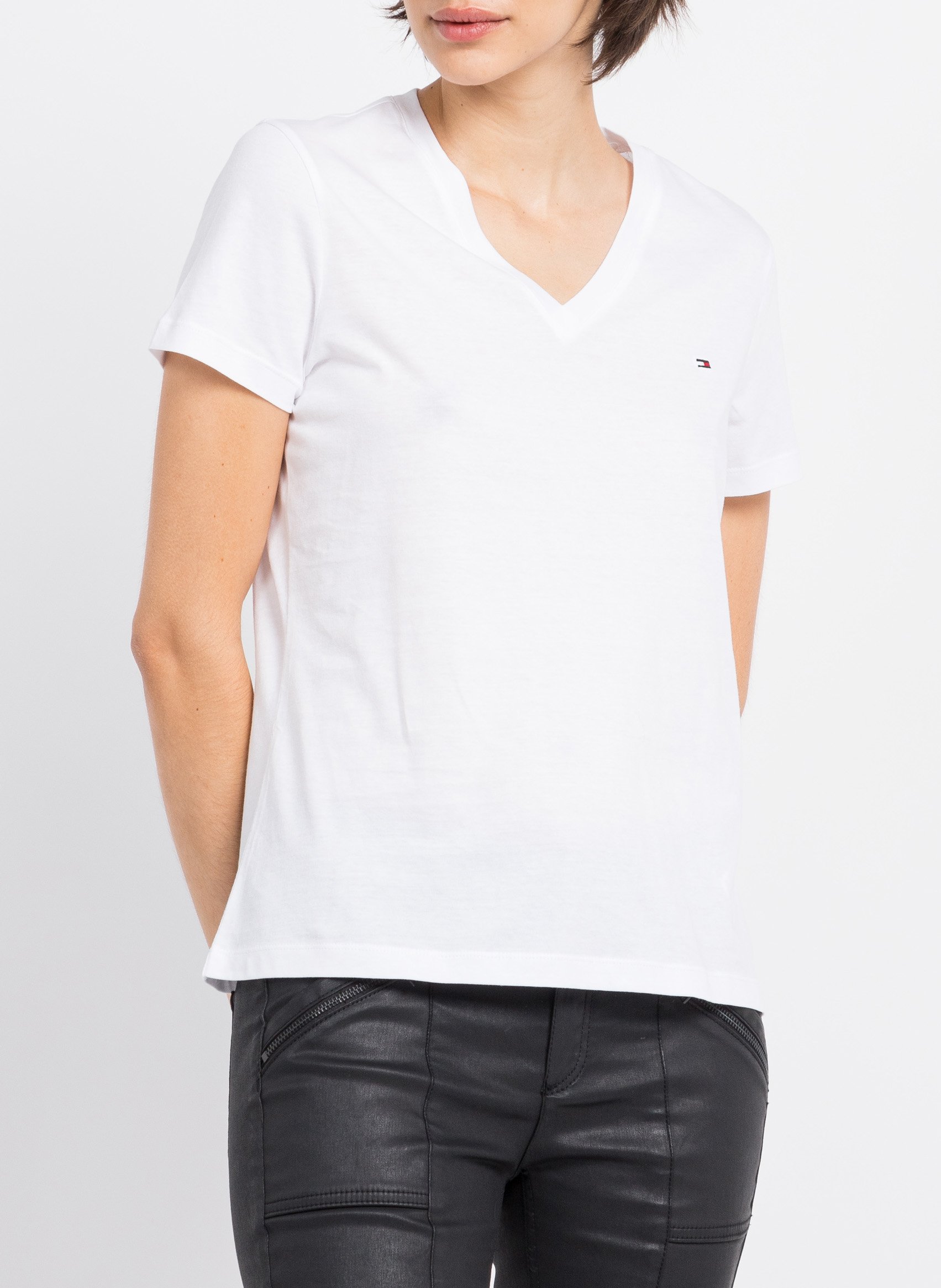 T-shirt slim en coton organique TOMMY HILFIGER Blanc