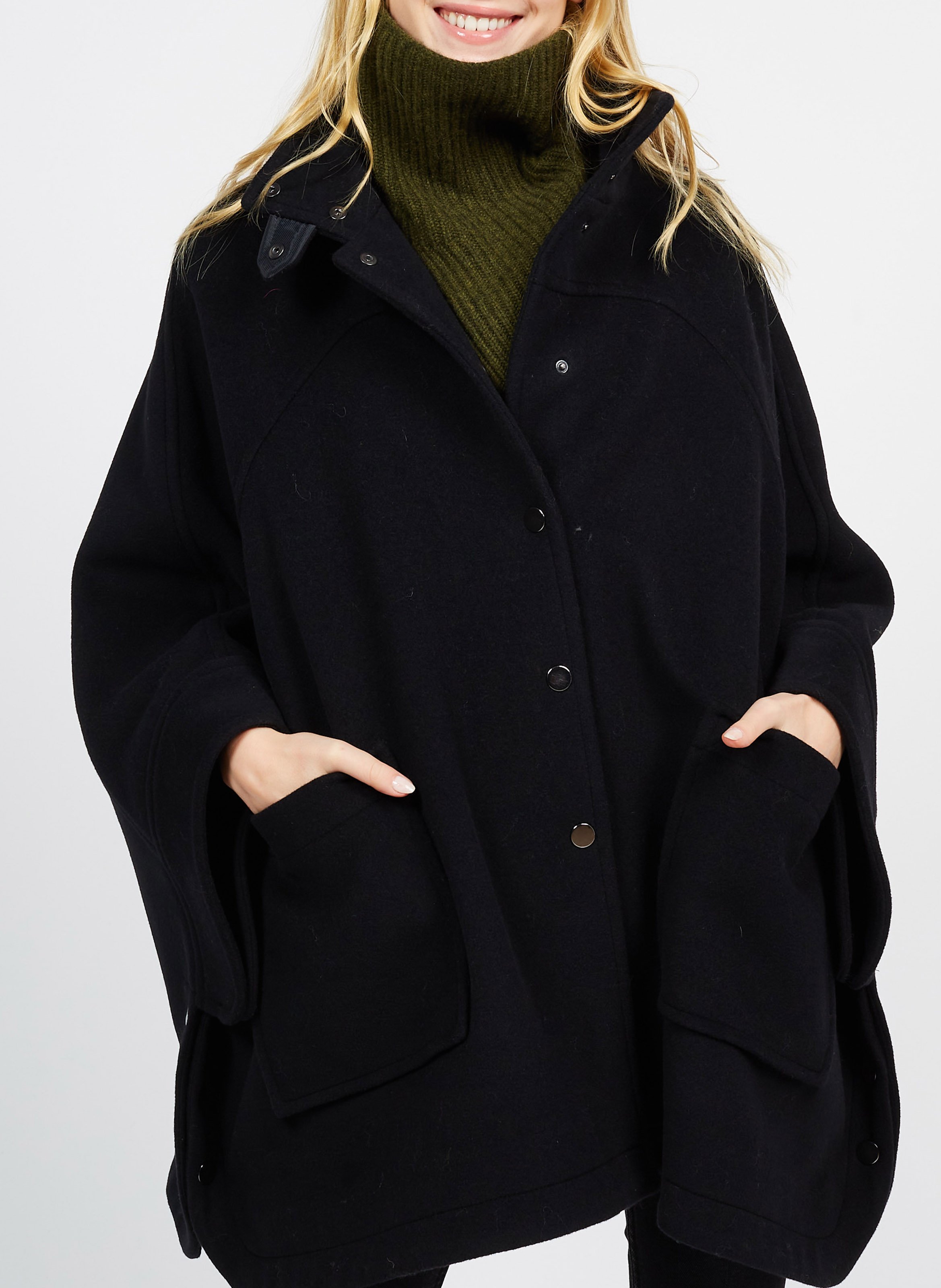 Detachable cashmere collar KOON Khaki