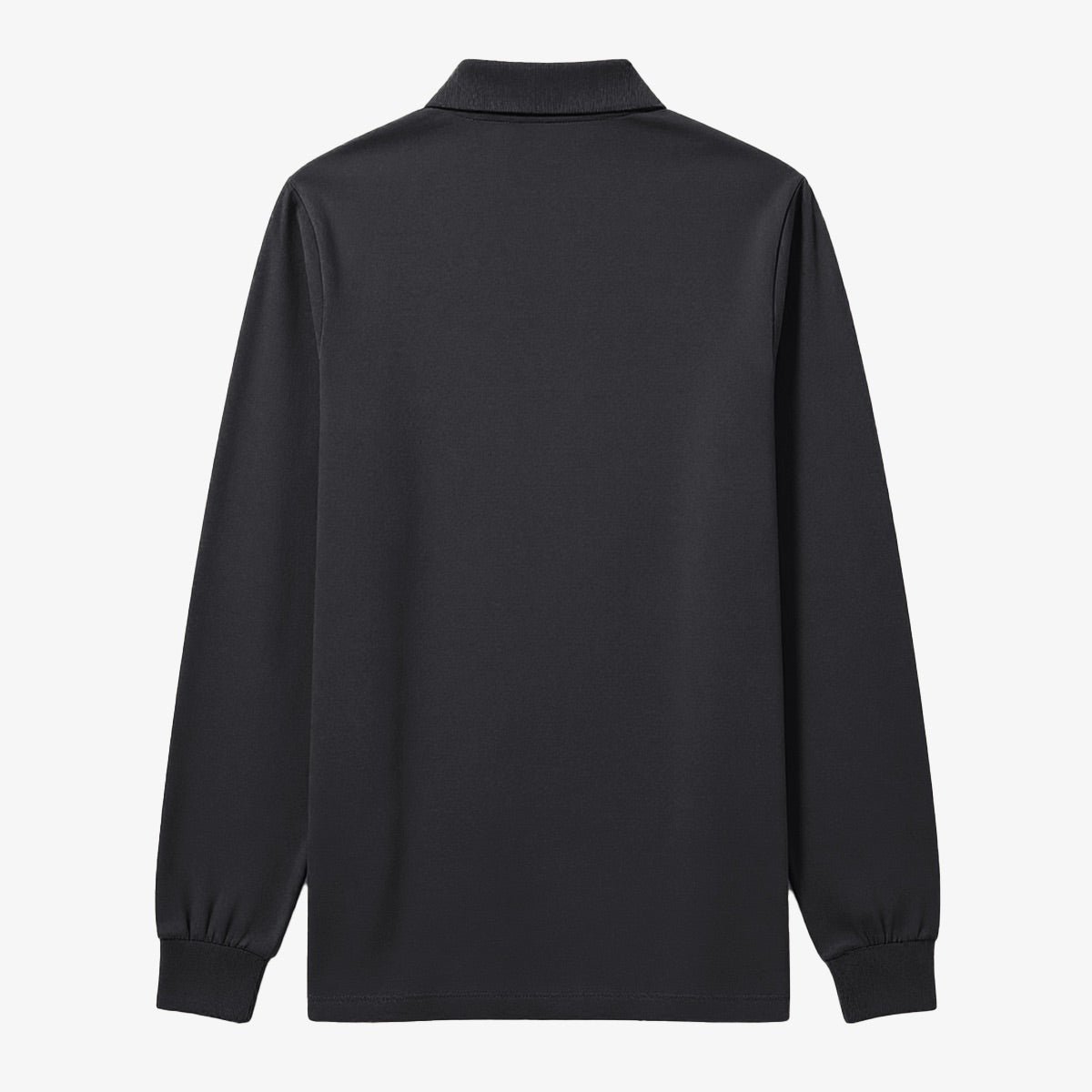 Long-sleeved solid piqué knit polo SERGE BLANCO Grey