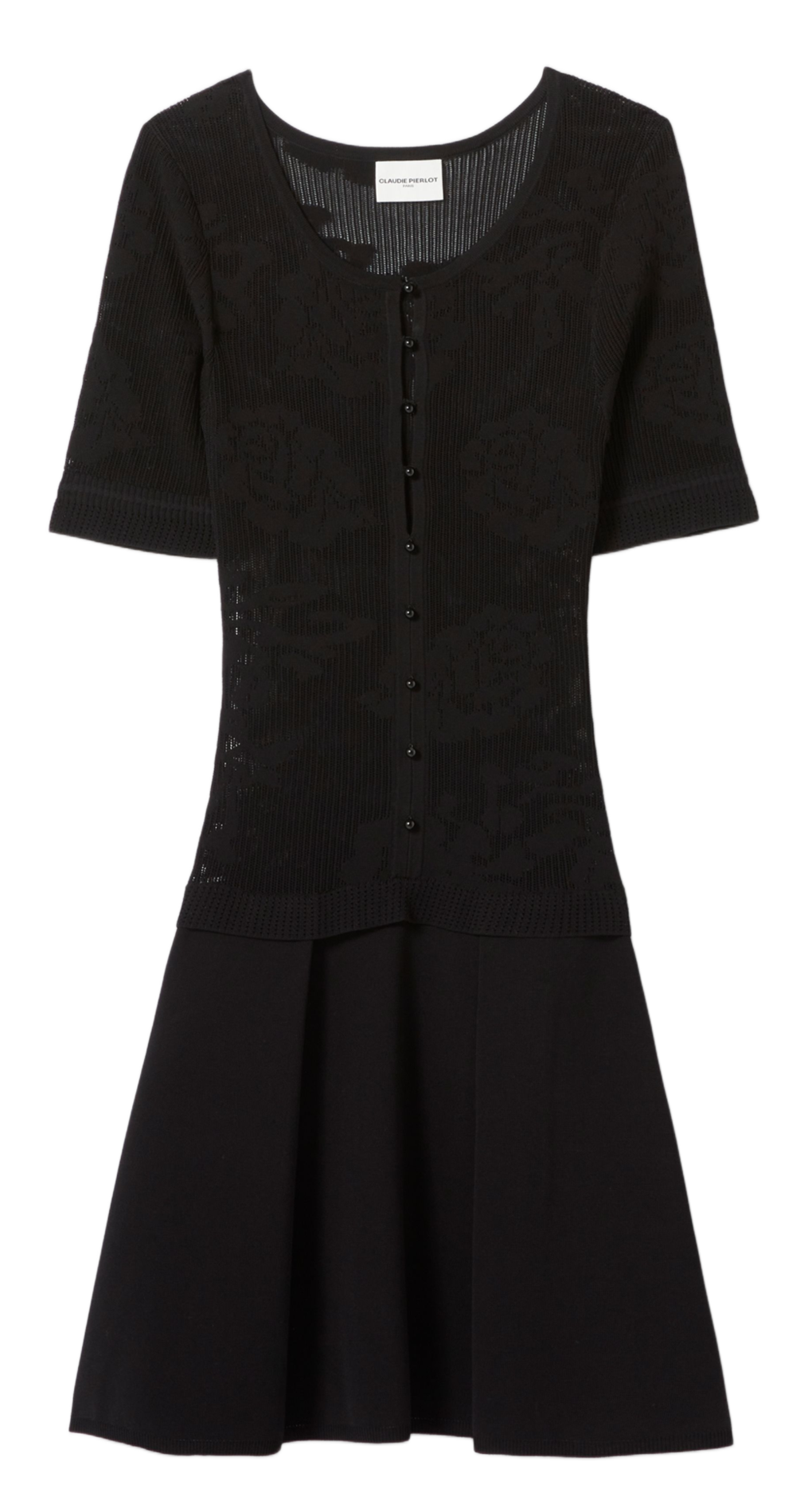 Robe courte col rond CLAUDIE PIERLOT Noir