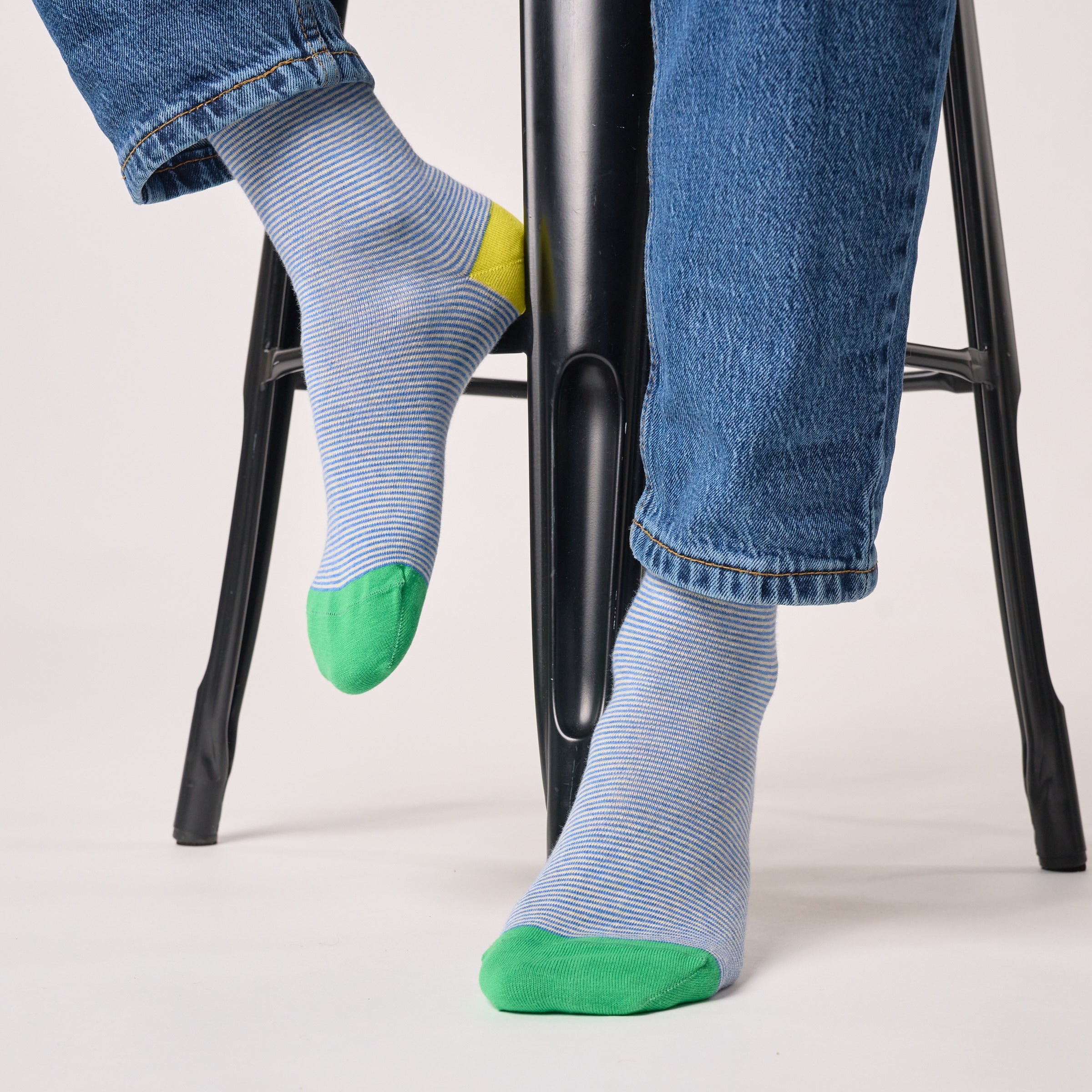 Combed cotton striped socks BILLYBELT Blue