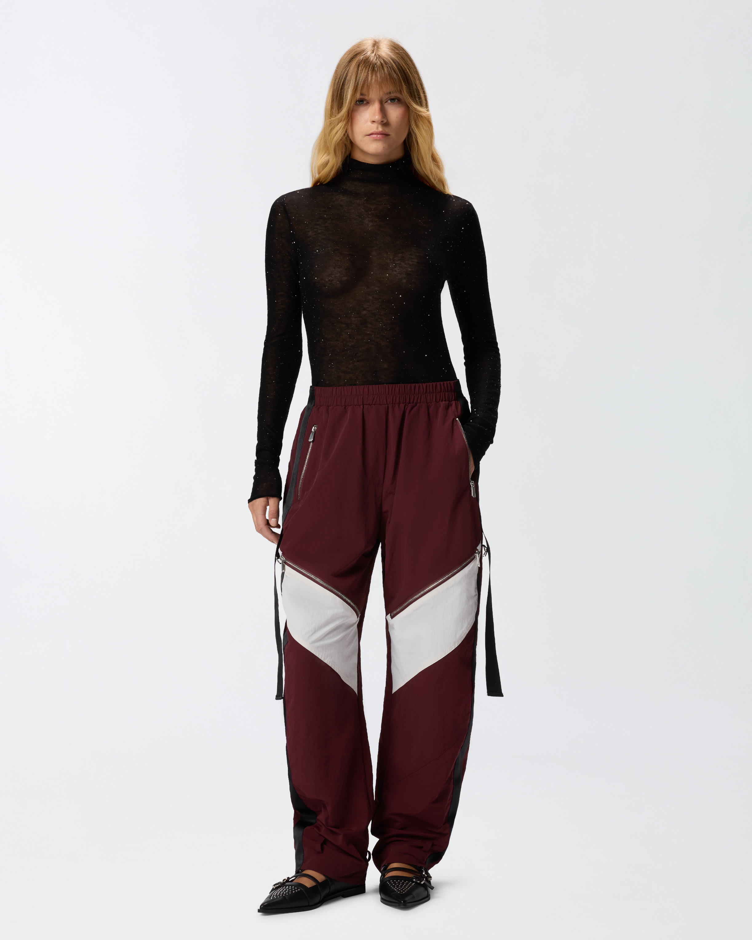Oversized jogging pants with zip closures PINKO