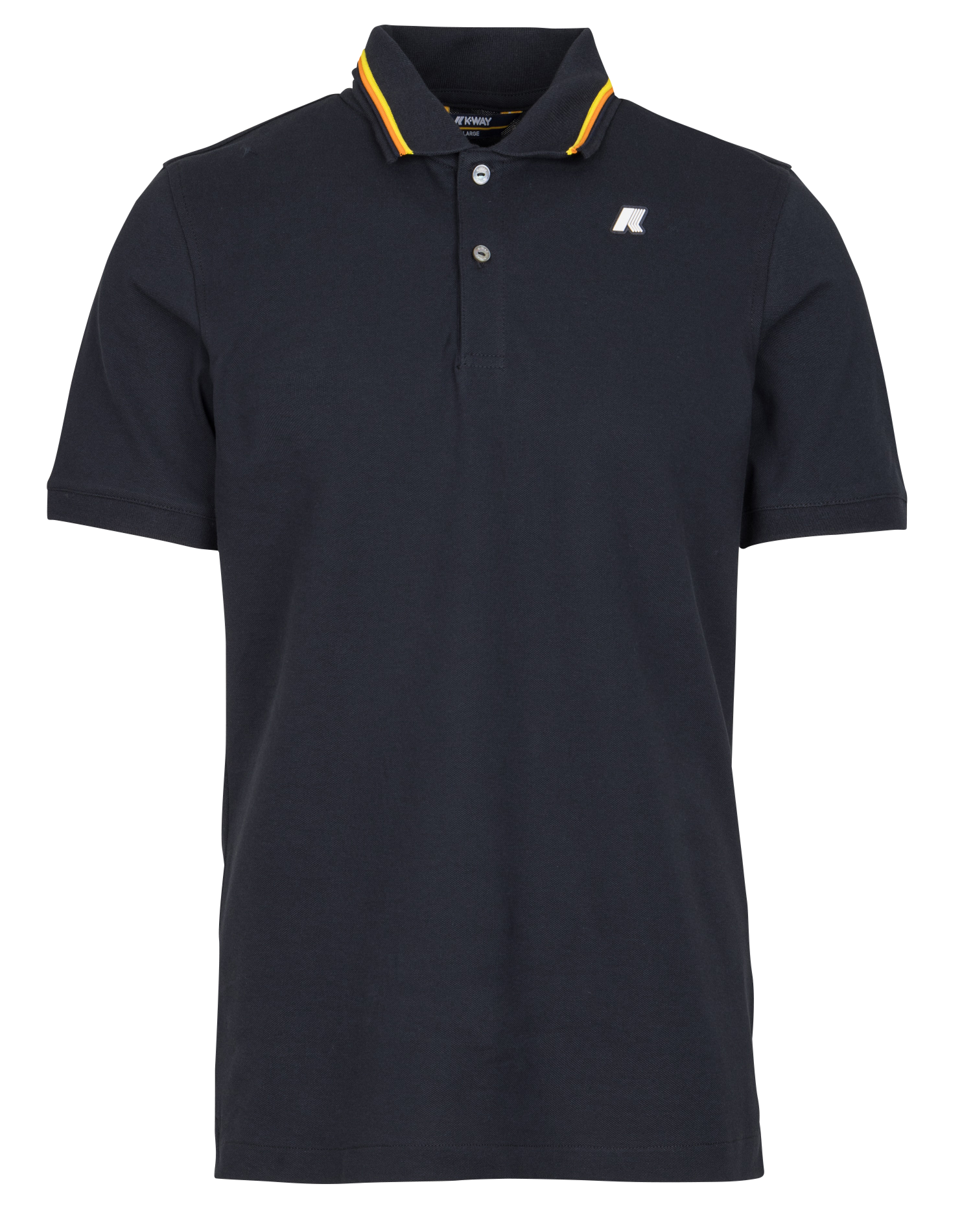 Regular-fit stretch cotton polo shirt K-WAY Blue