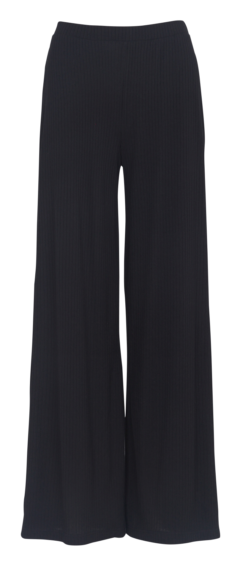 Pantalon large élastiqué uni  ACOTE Noir