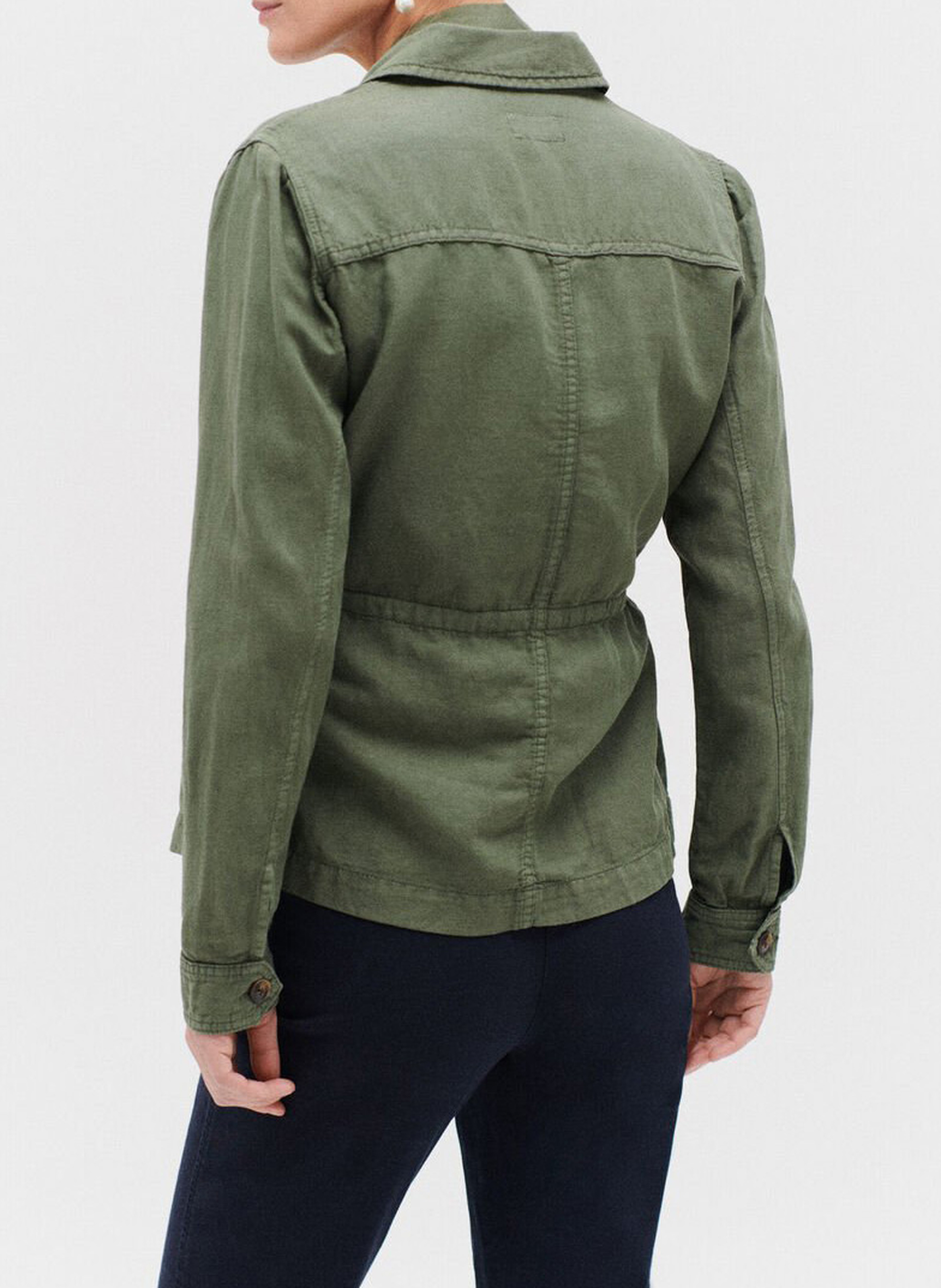 Saharienne col classique en coton CAROLL Vert