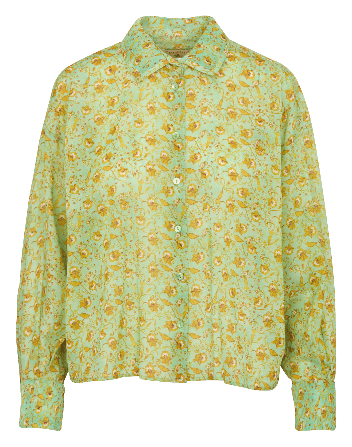 Chemise imprimée col classique  COTELAC Vert