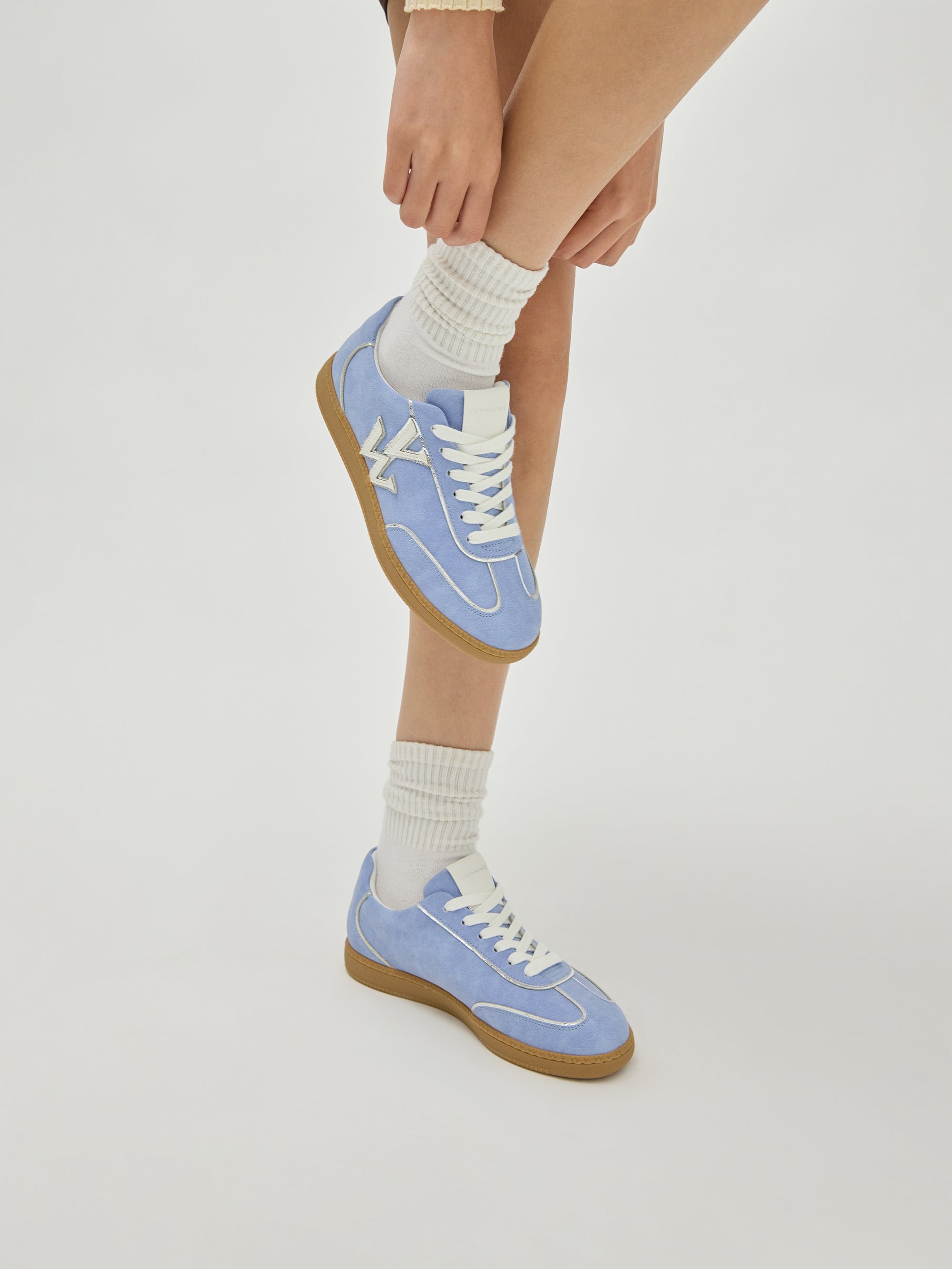 Sneakers with monogram on retro sole VANESSA WU Blue