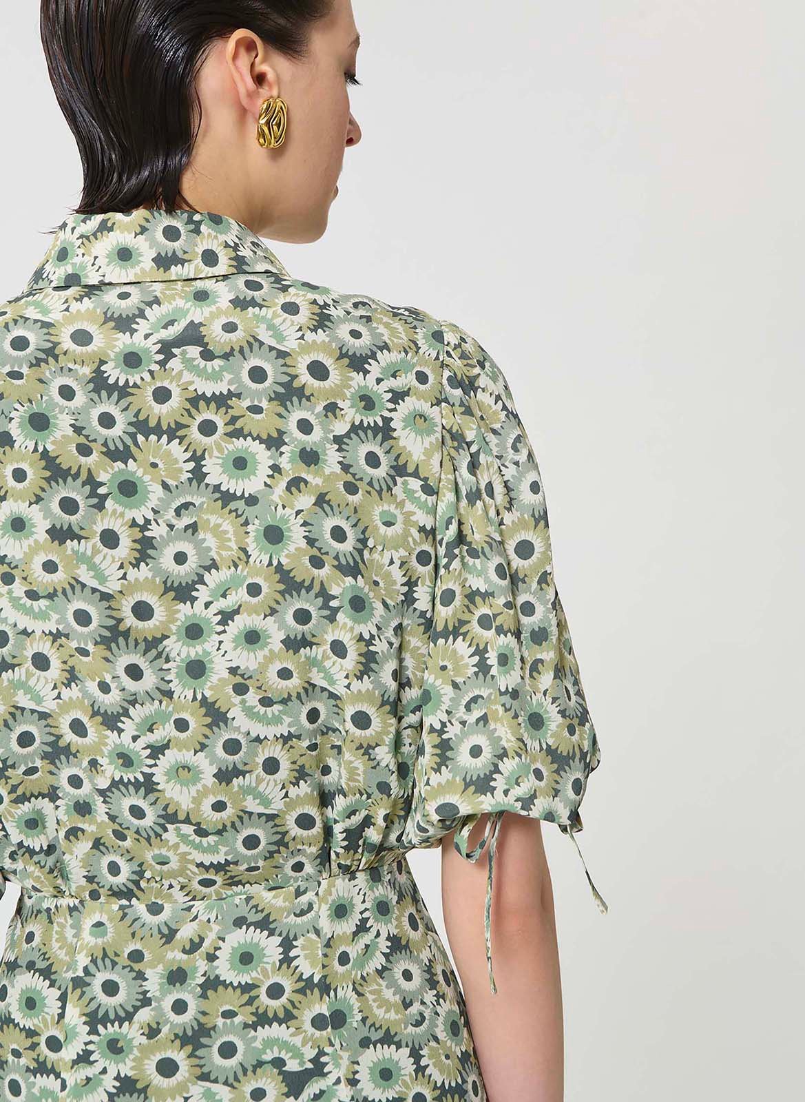 Robe midi col classique TARA JARMON Vert